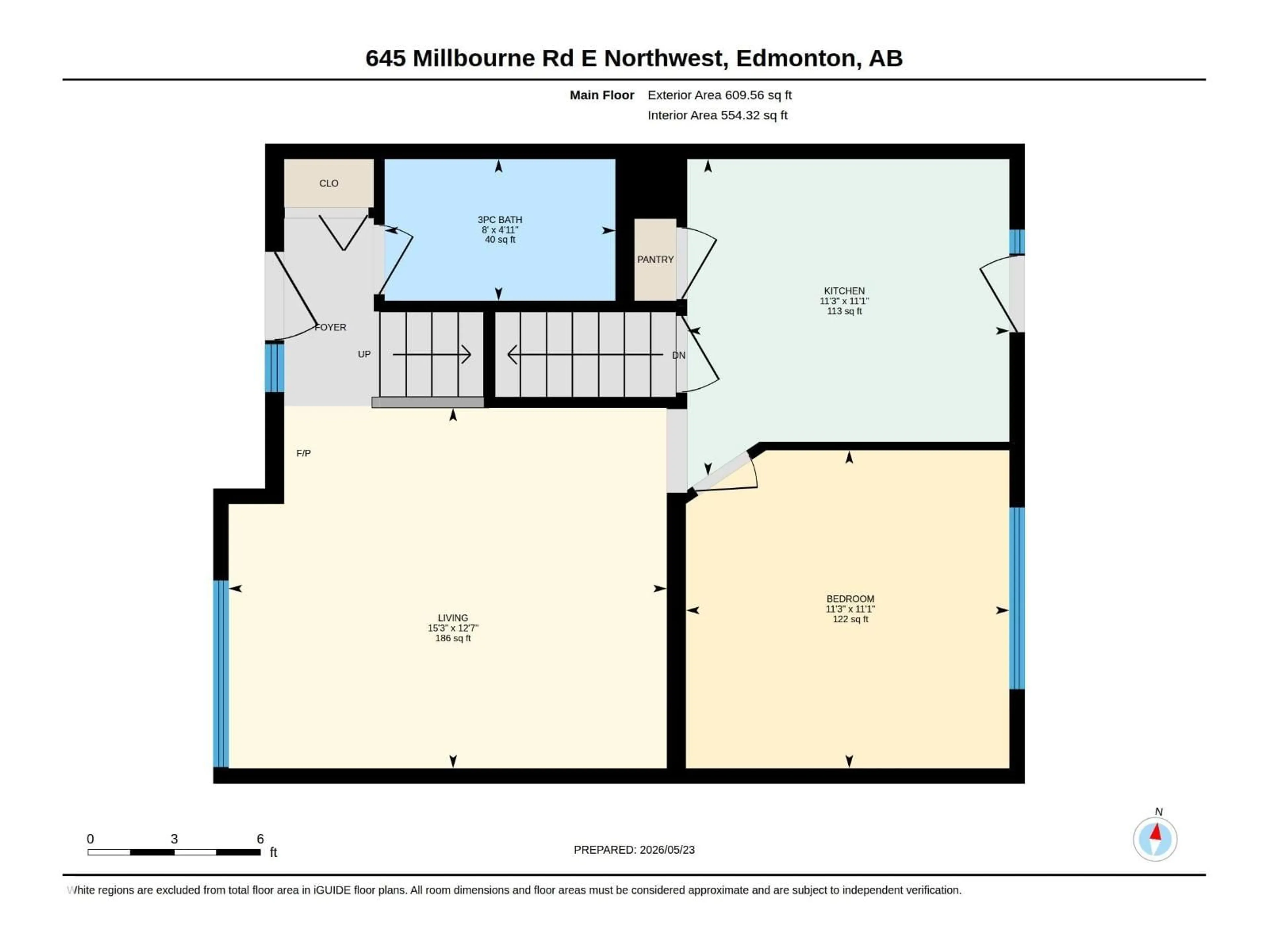 Floor plan for 645 MILLBOURNE RD, Edmonton Alberta T6K3N3