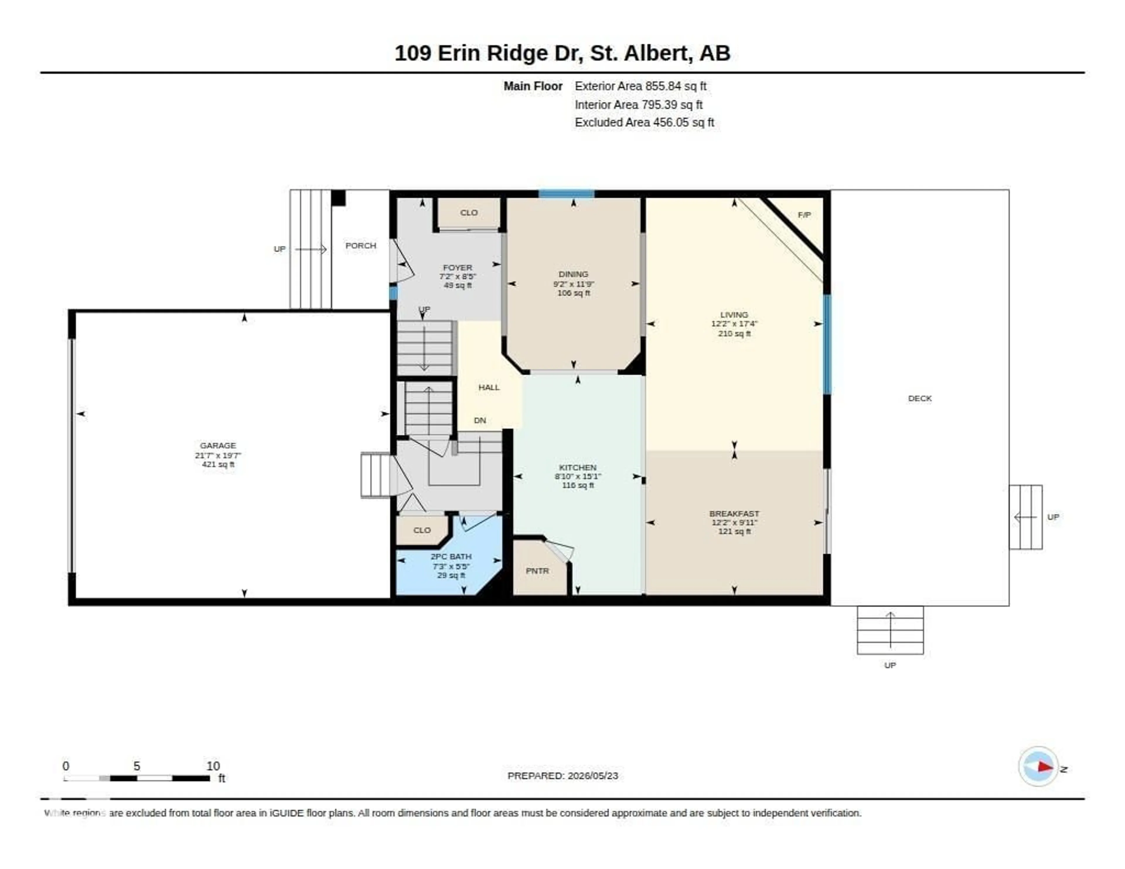 Floor plan for 109 ERIN RIDGE DR, St. Albert Alberta T8N7B3