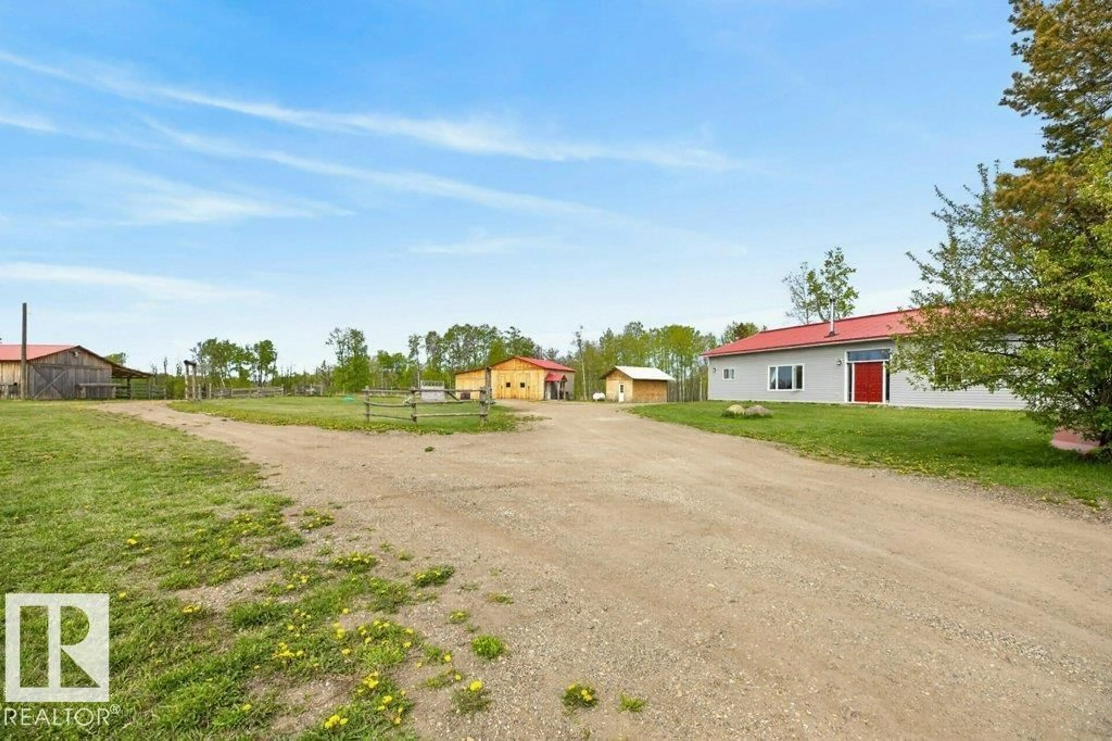 A pic from outside/outdoor area/front of a property/back of a property/a pic from drone, street for 54214 RGE ROAD 53, Rural Lac Ste. Anne County Alberta T0E0L0