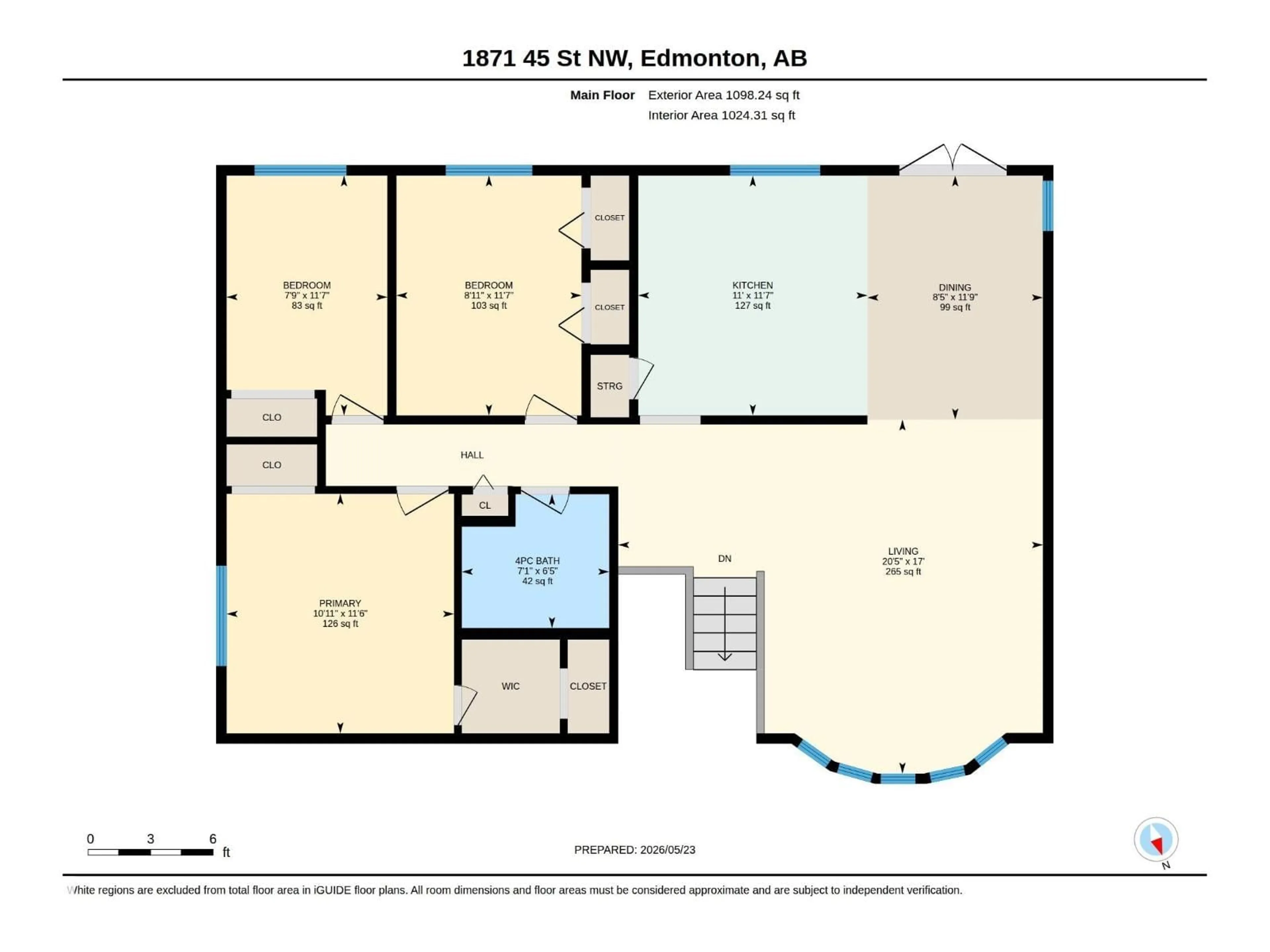 Floor plan for 1871 45 ST, Edmonton Alberta T6L2S6
