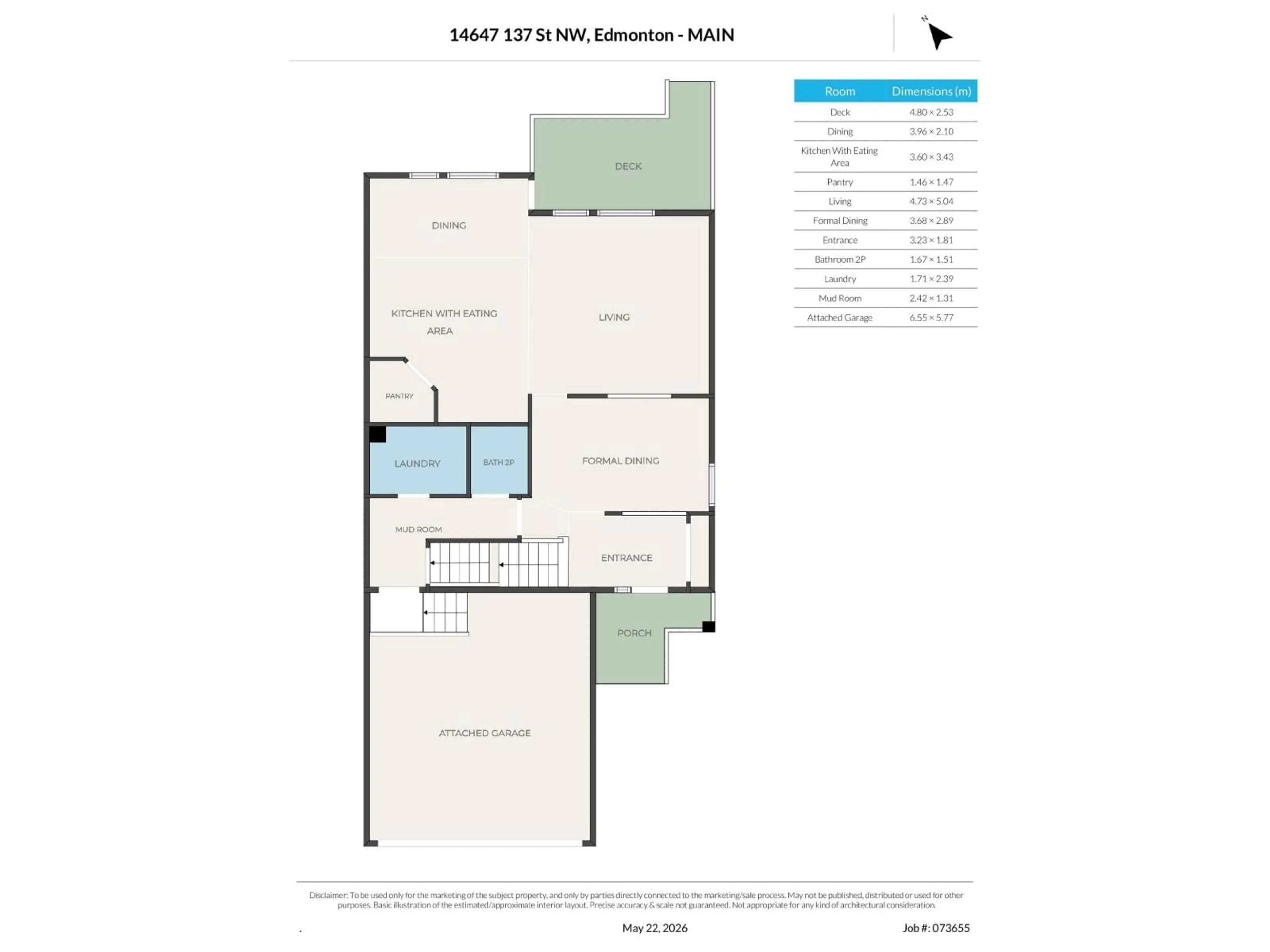 Floor plan for 14647 137 ST, Edmonton Alberta T6V1V2