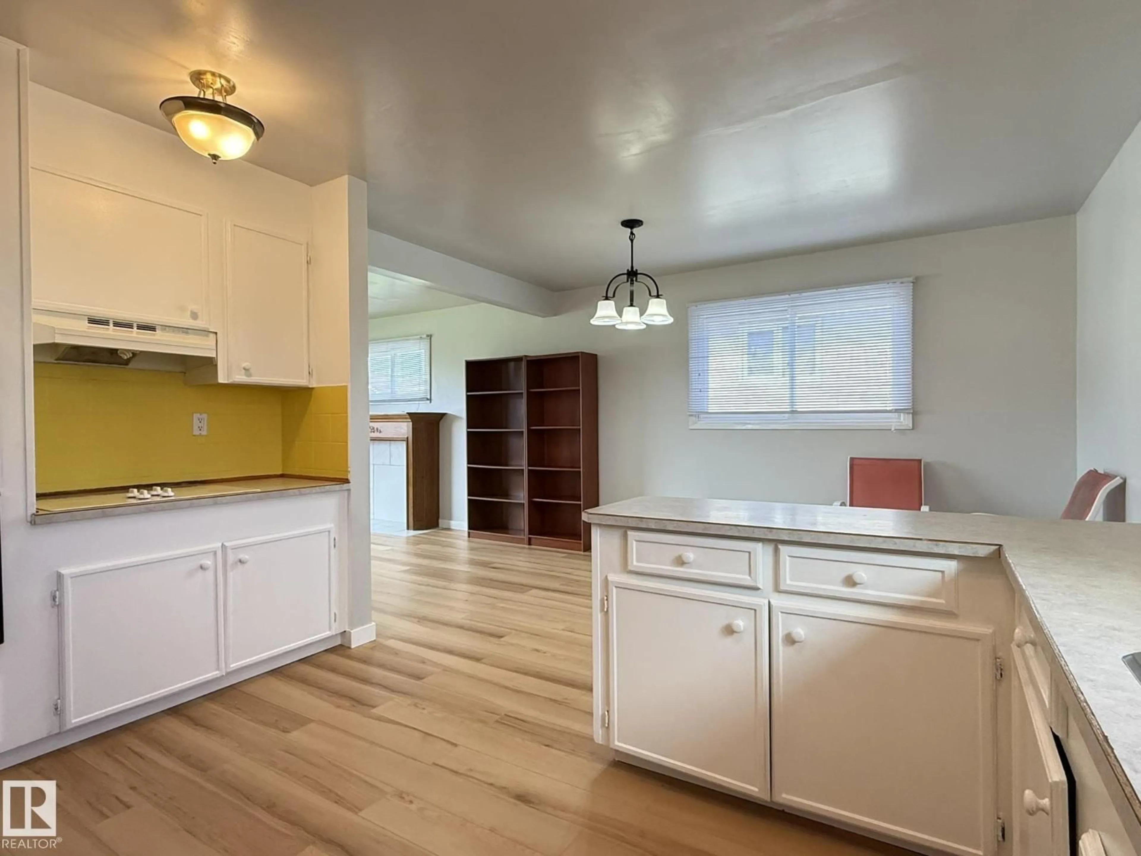 Open concept kitchen, wood/laminate floor for 4608 52 AV, Warburg Alberta T0C2T0