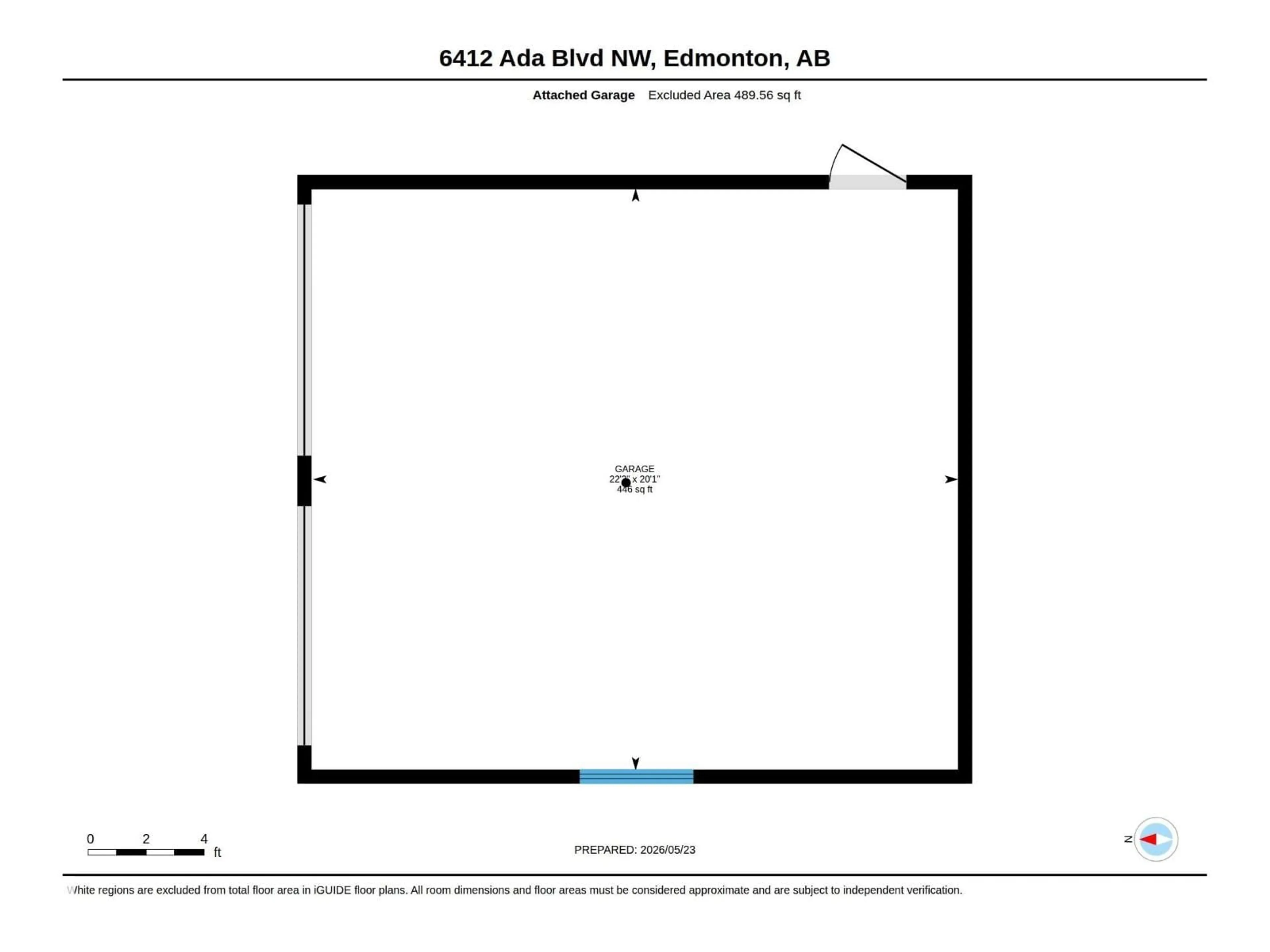 Floor plan for 6412 ADA BV, Edmonton Alberta T5W4P2