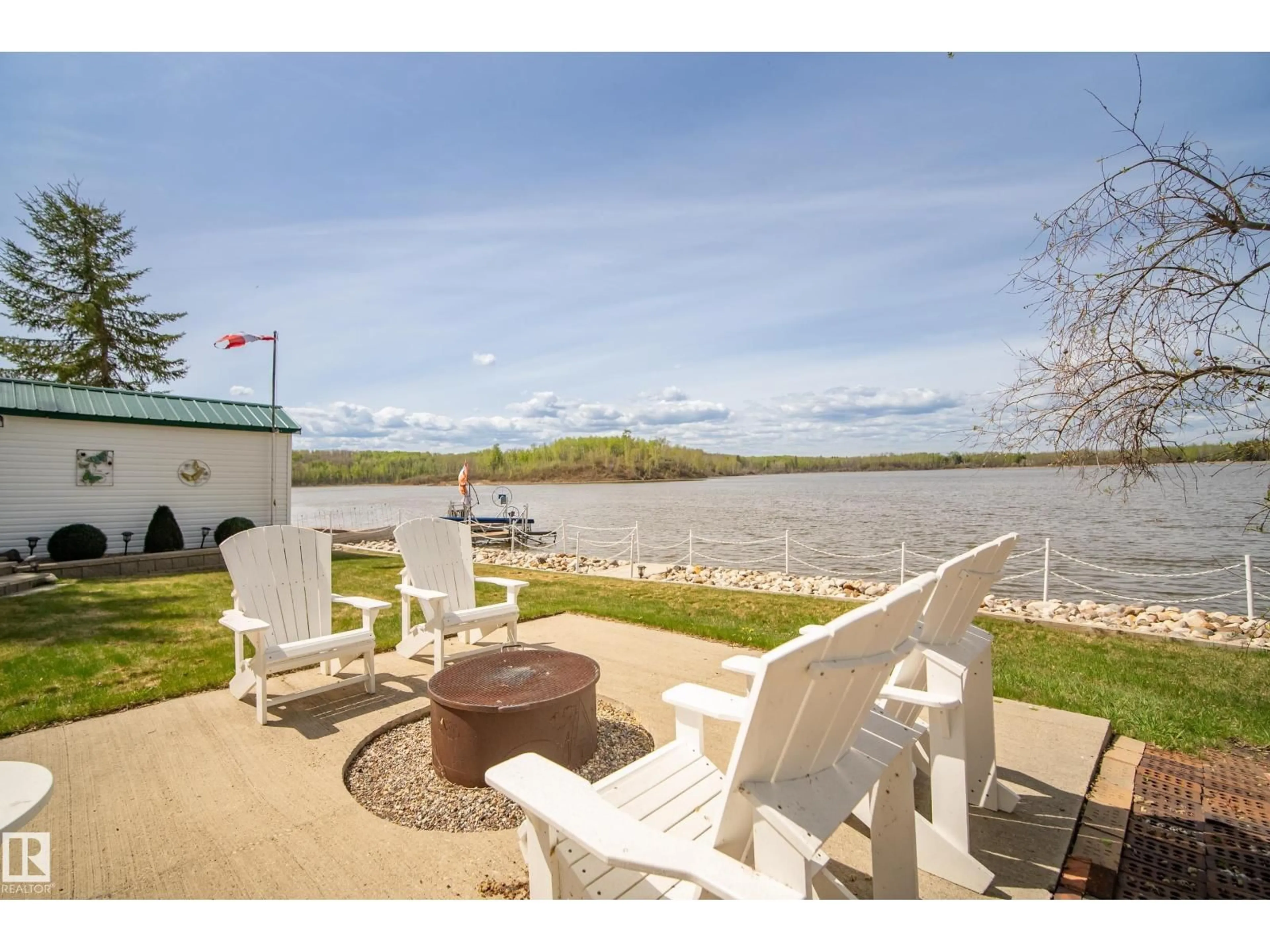 Patio, water/lake/river/ocean view for 127 - 5415 TWP RD 594, Rural Barrhead County Alberta T7X1N3