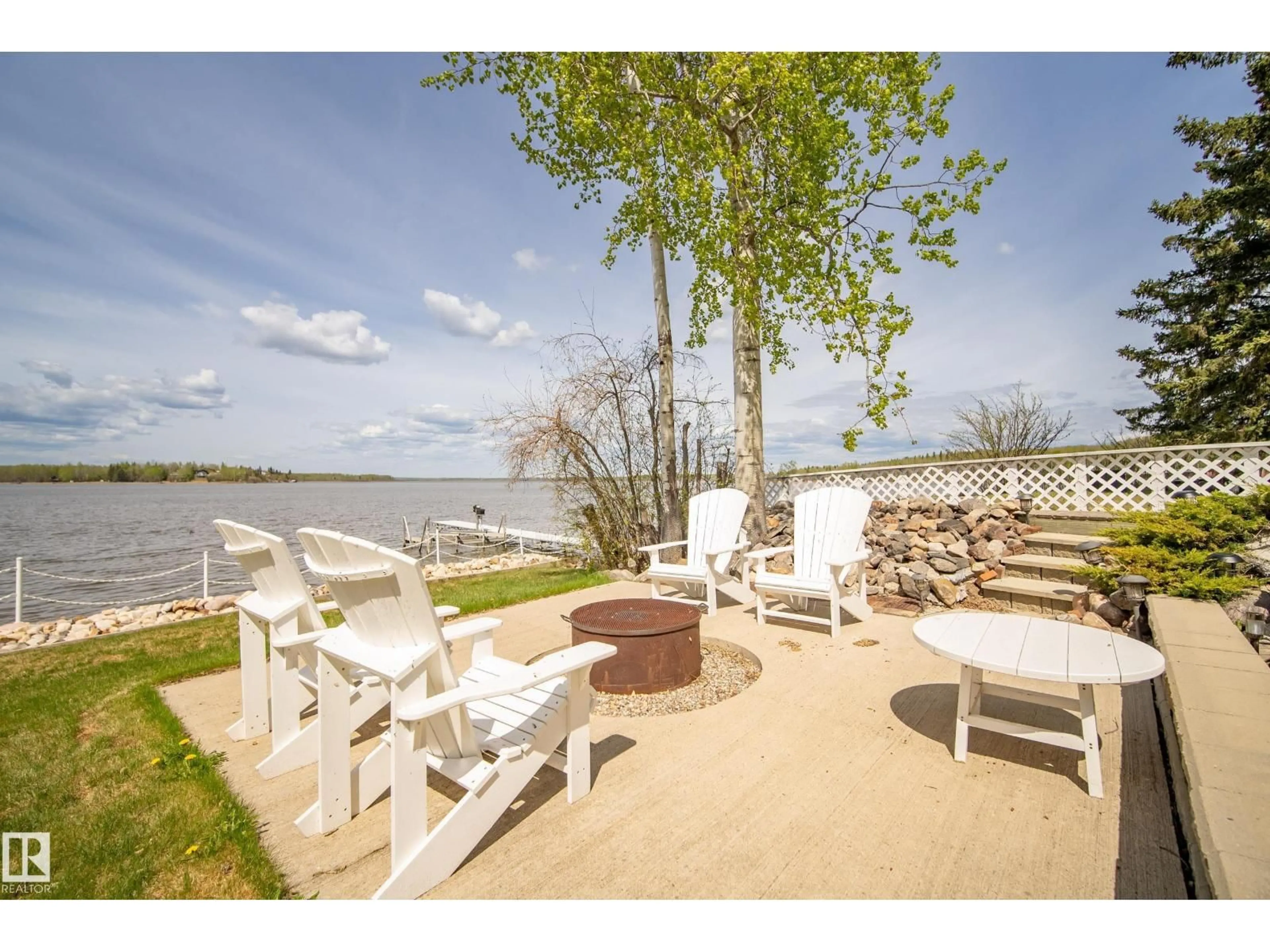 Patio, water/lake/river/ocean view for 127 - 5415 TWP RD 594, Rural Barrhead County Alberta T7X1N3
