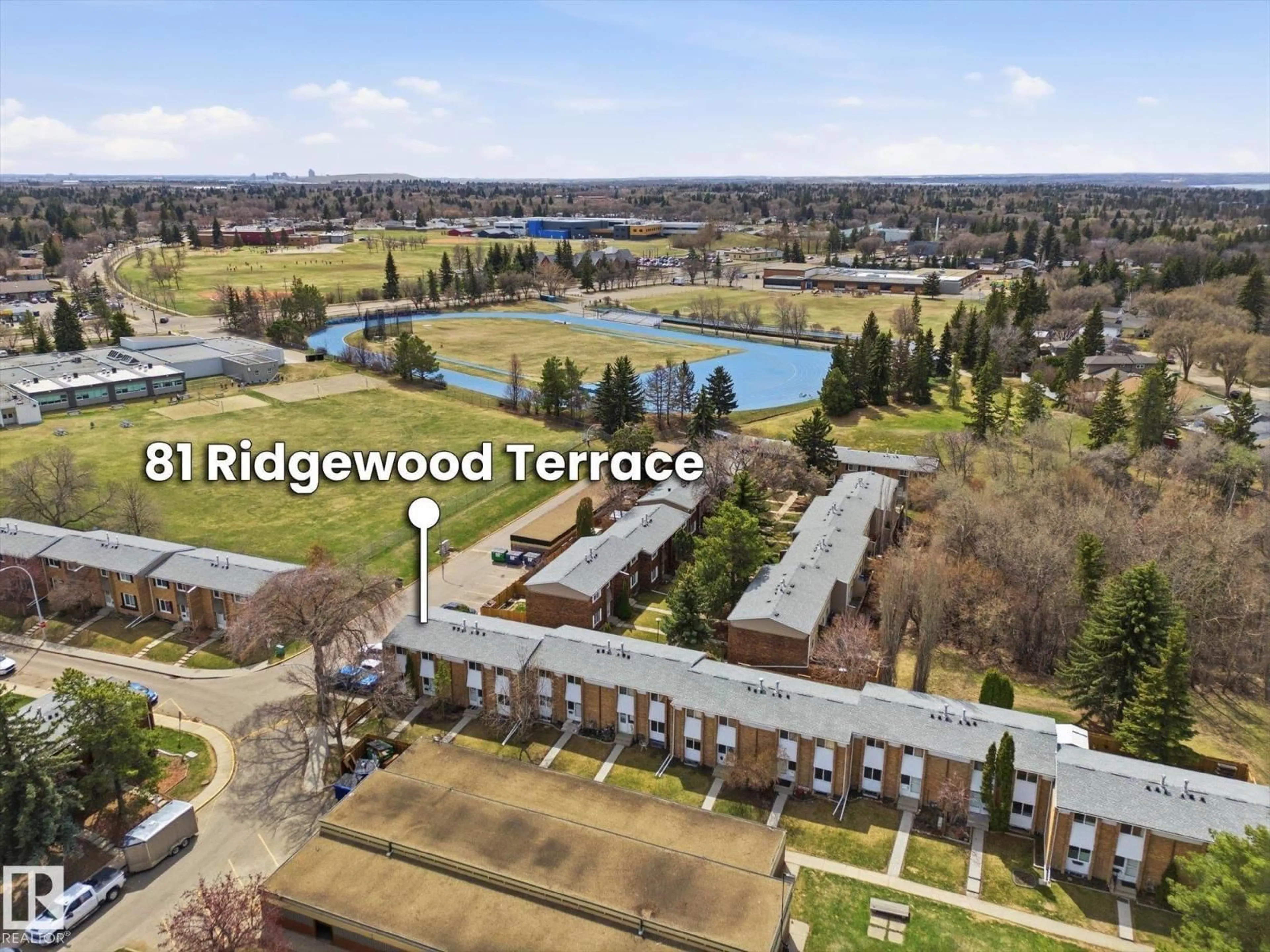 A pic from outside/outdoor area/front of a property/back of a property/a pic from drone, unknown for 81 RIDGEWOOD TC, St. Albert Alberta T8N0E9