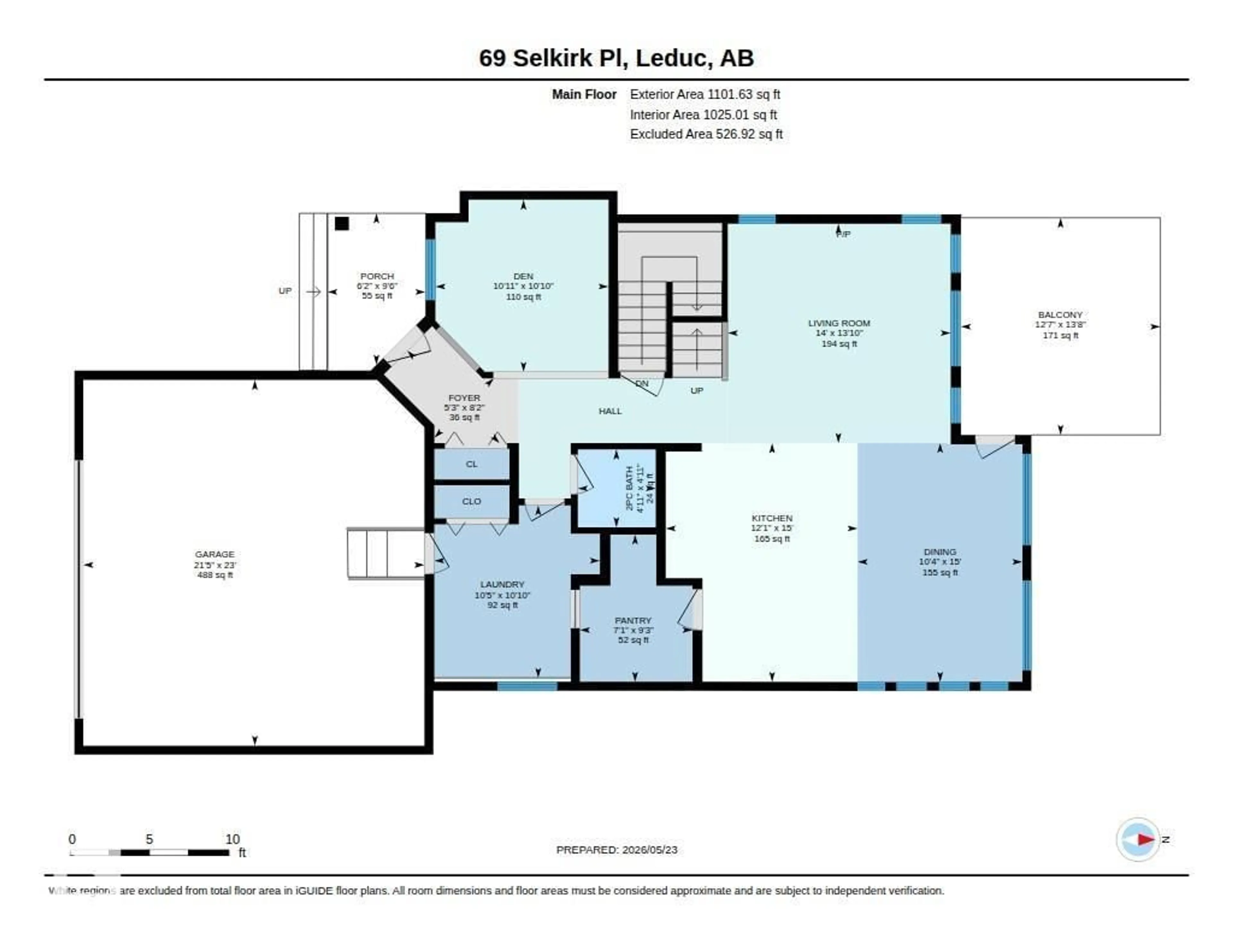 Floor plan for 69 SELKIRK PL, Leduc Alberta T9E0L4