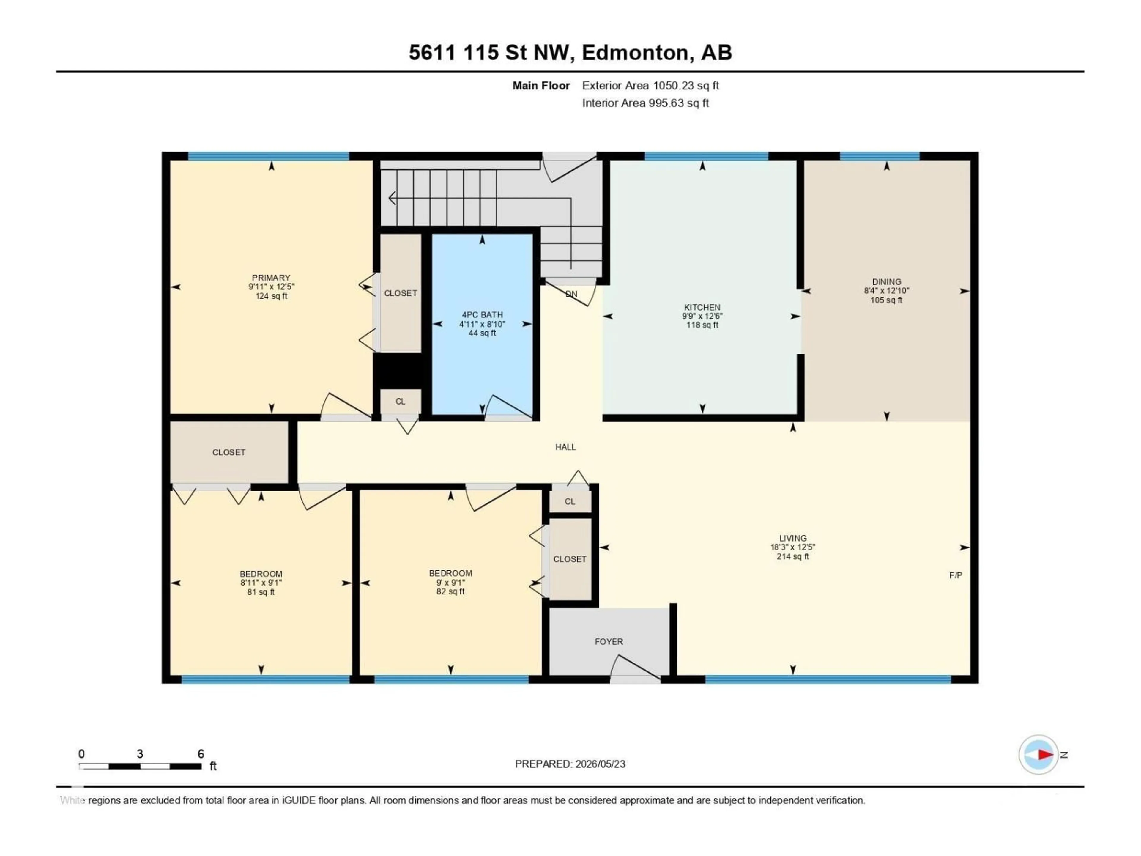 Floor plan for NW - 5611 115 ST, Edmonton Alberta T6H3P5