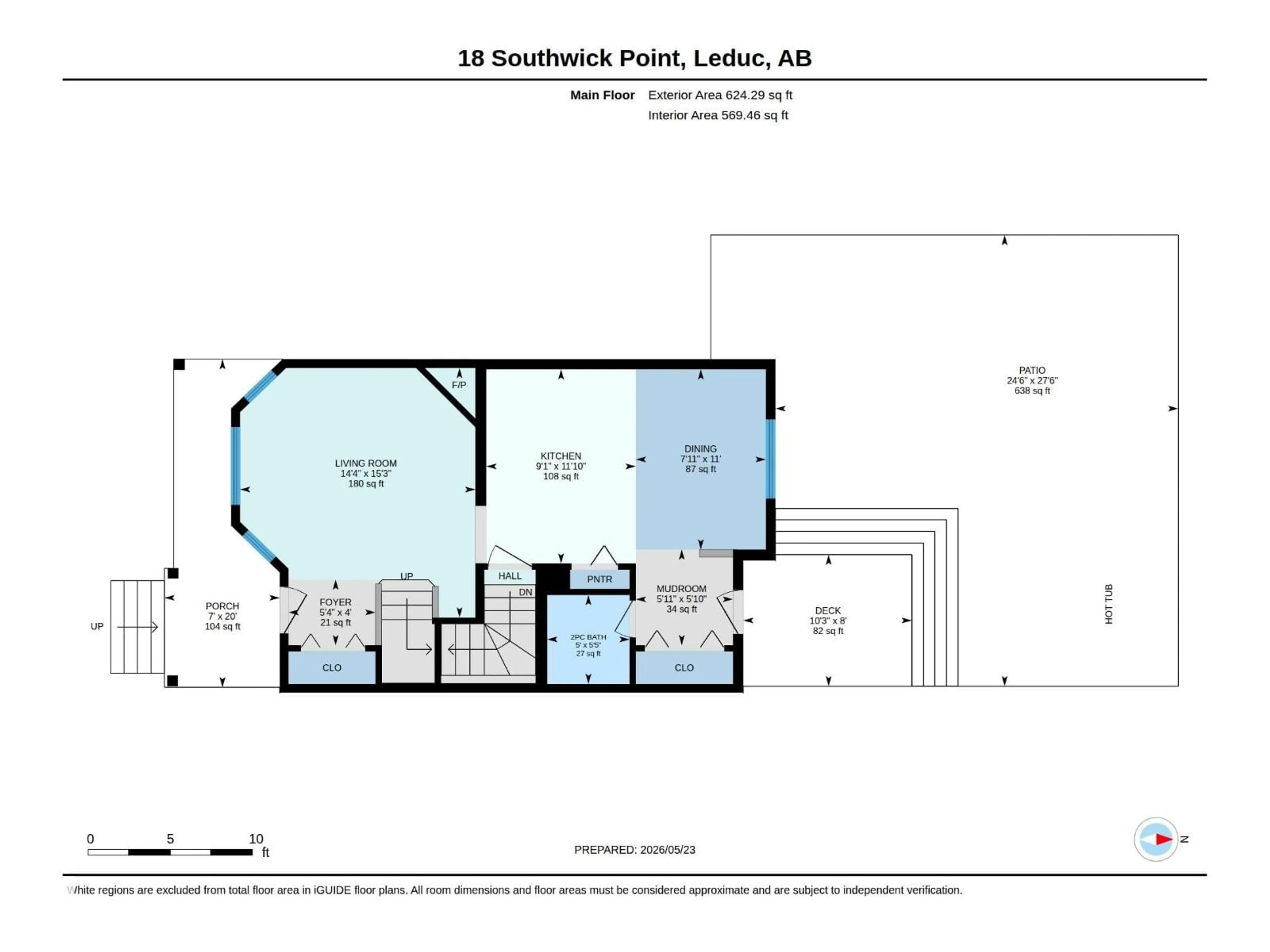 Floor plan for 18 SOUTHWICK PT, Leduc Alberta T9E0G1