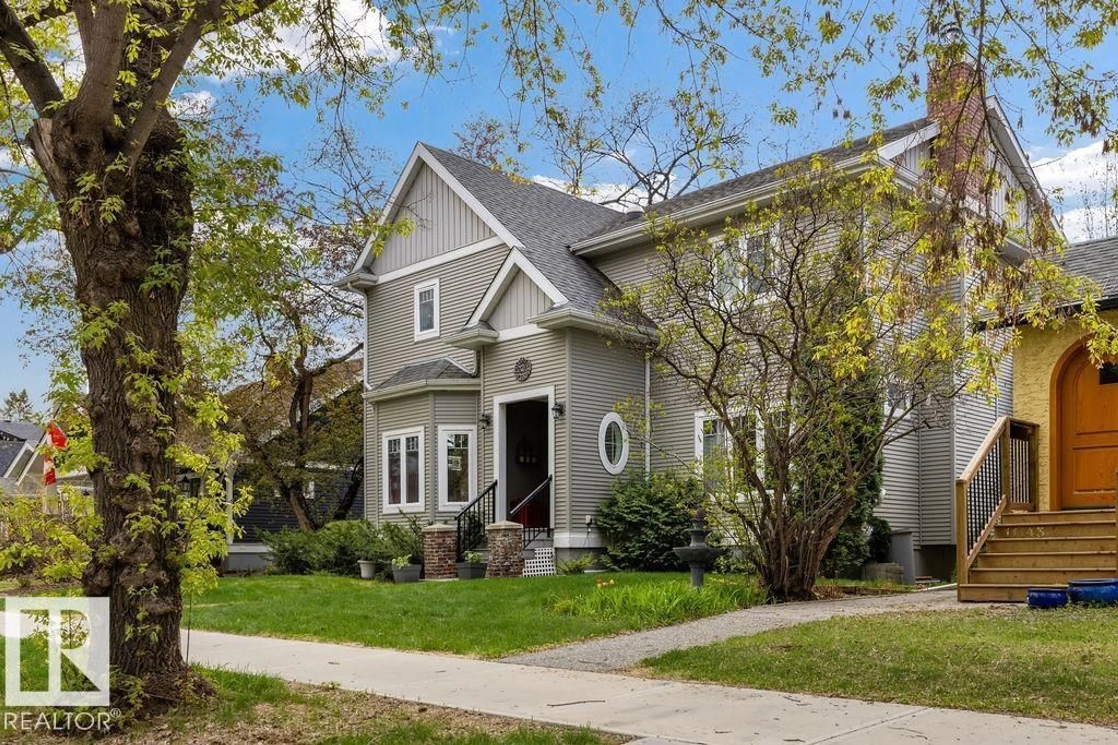Home with brick exterior material, street for 11137 81 AV, Edmonton Alberta T5G0S6