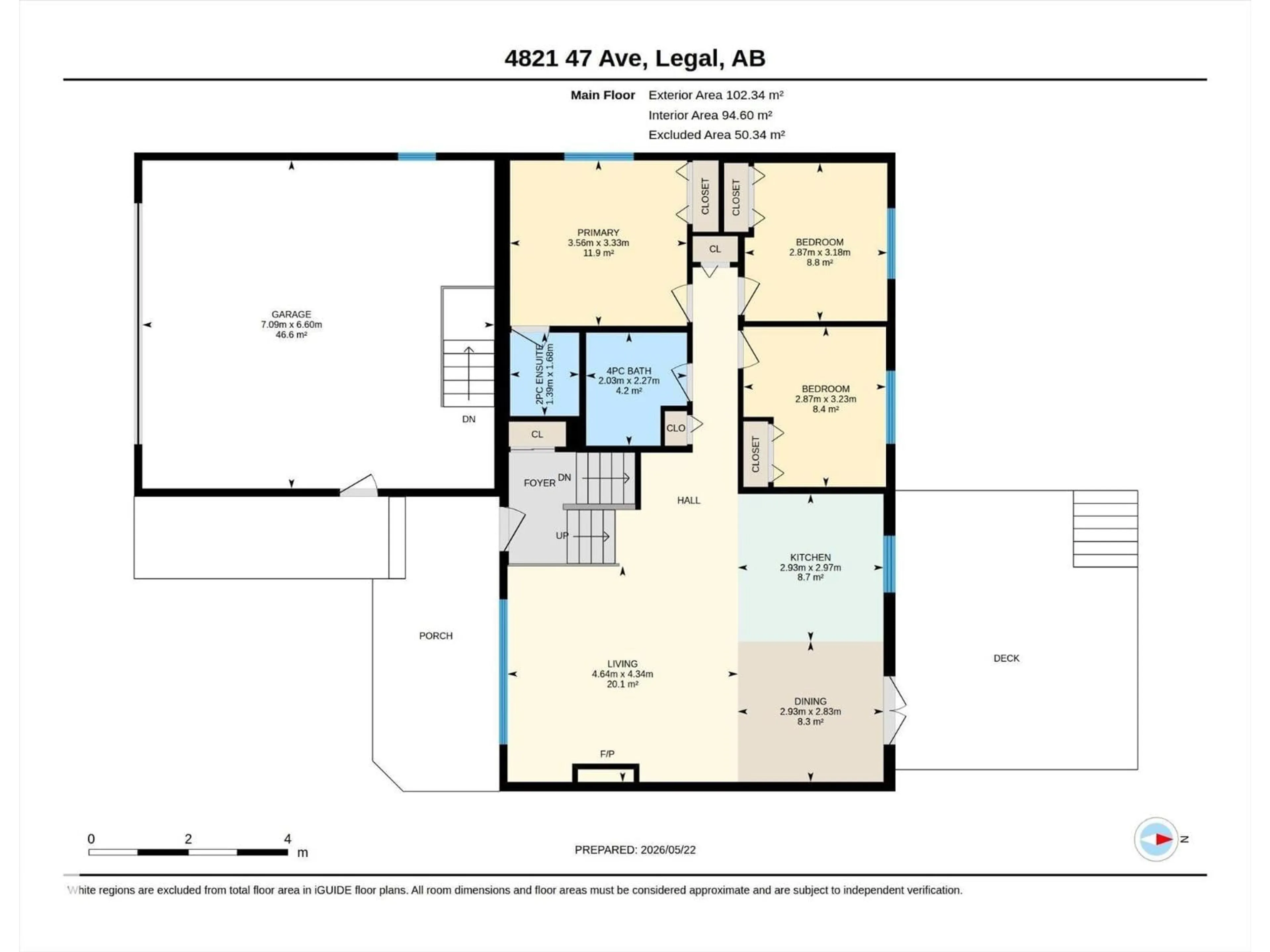 Floor plan for 4821 47, Legal Alberta T0G1L0