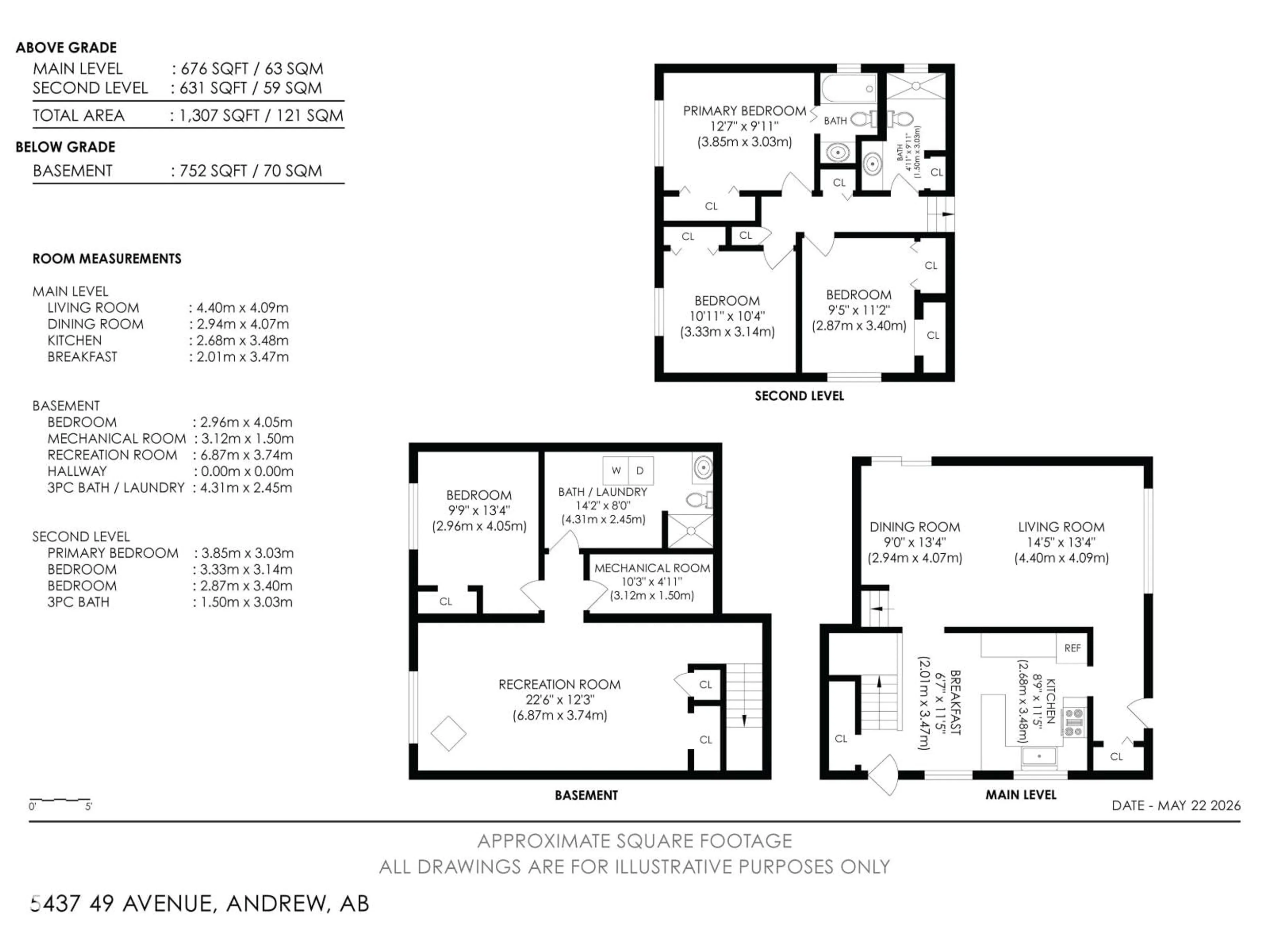 Floor plan for 5437 49 AV, Andrew Alberta T0B0C0