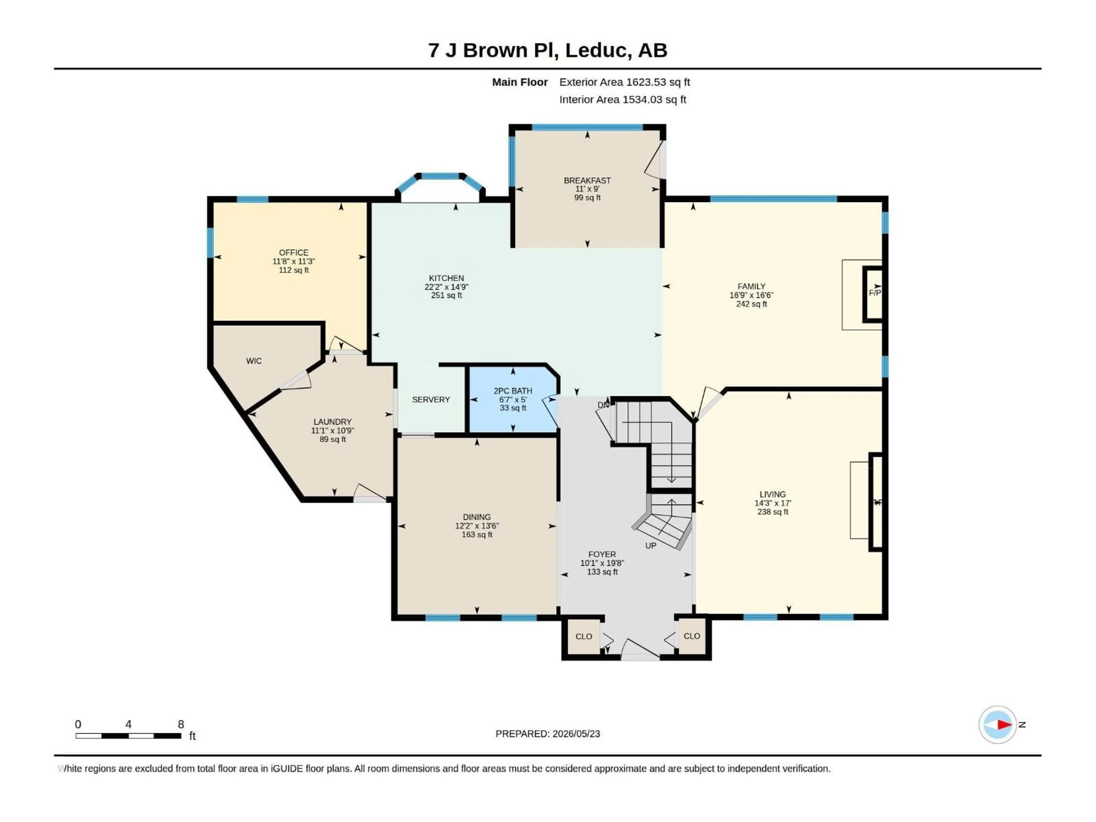 Floor plan for 7 J. BROWN PL, Leduc Alberta T9E6P9