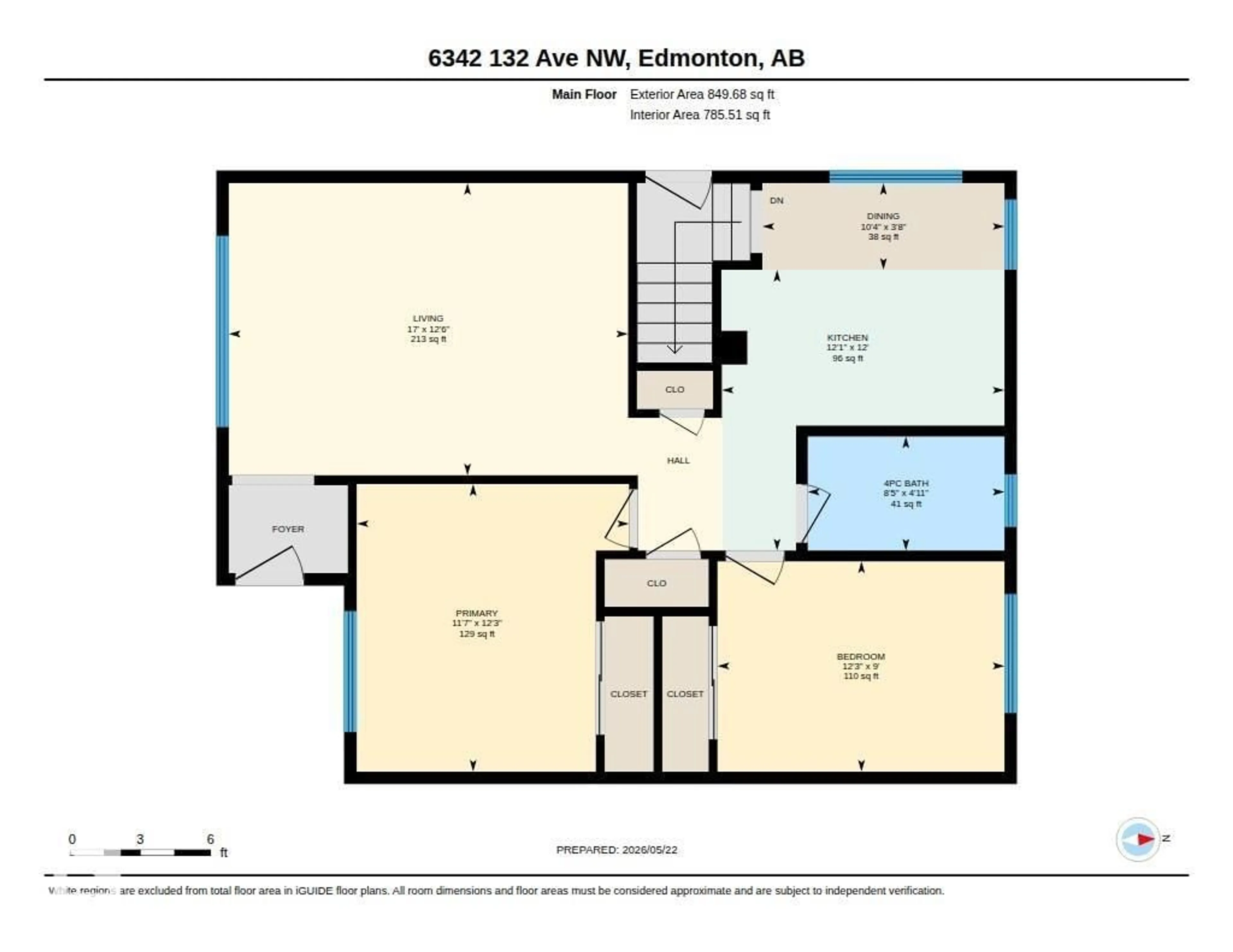 Floor plan for 6324 132 AV, Edmonton Alberta T5A0J7