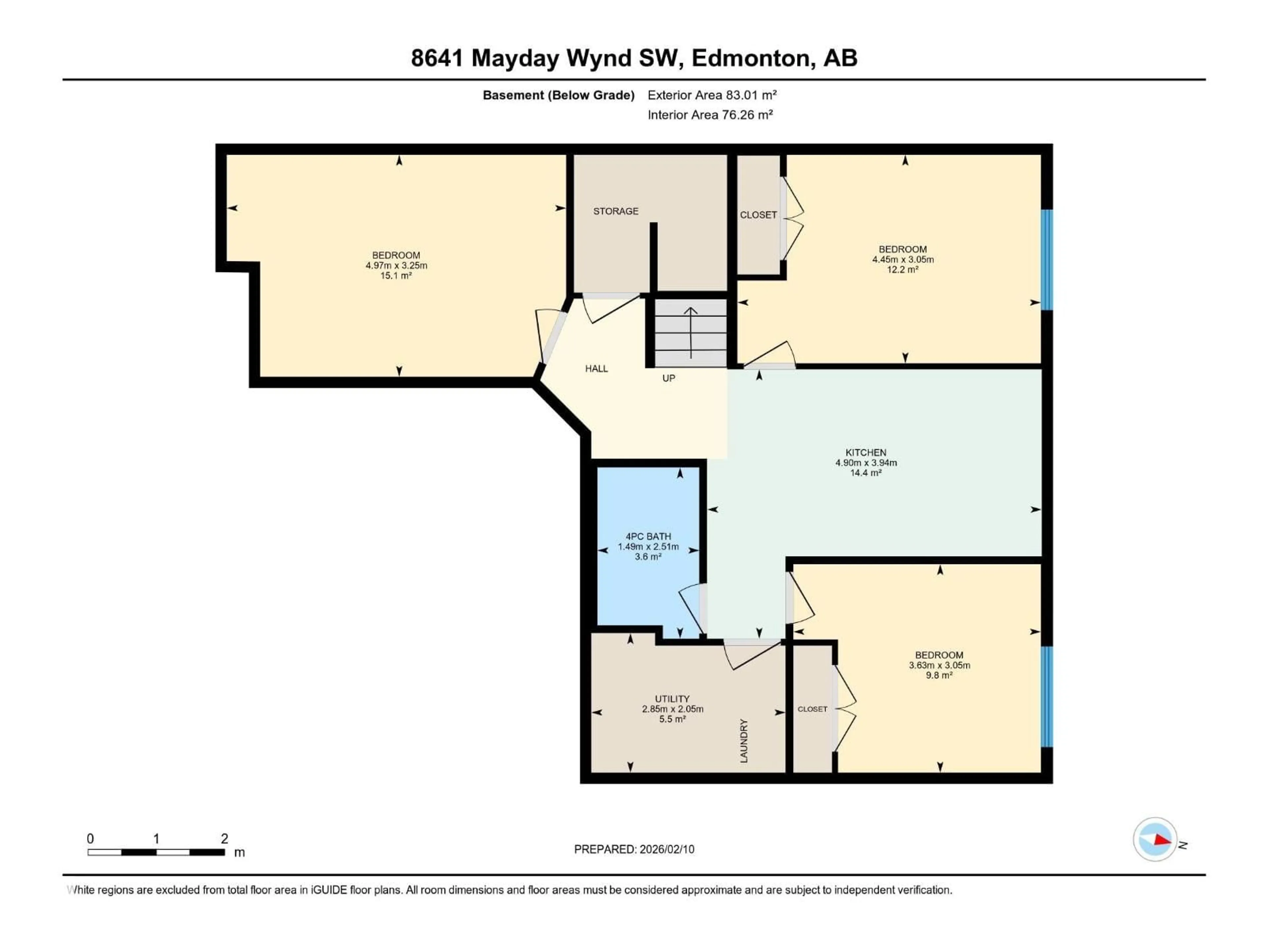 Floor plan for SW - 8641 MAYDAY WD, Edmonton Alberta T6X2L1