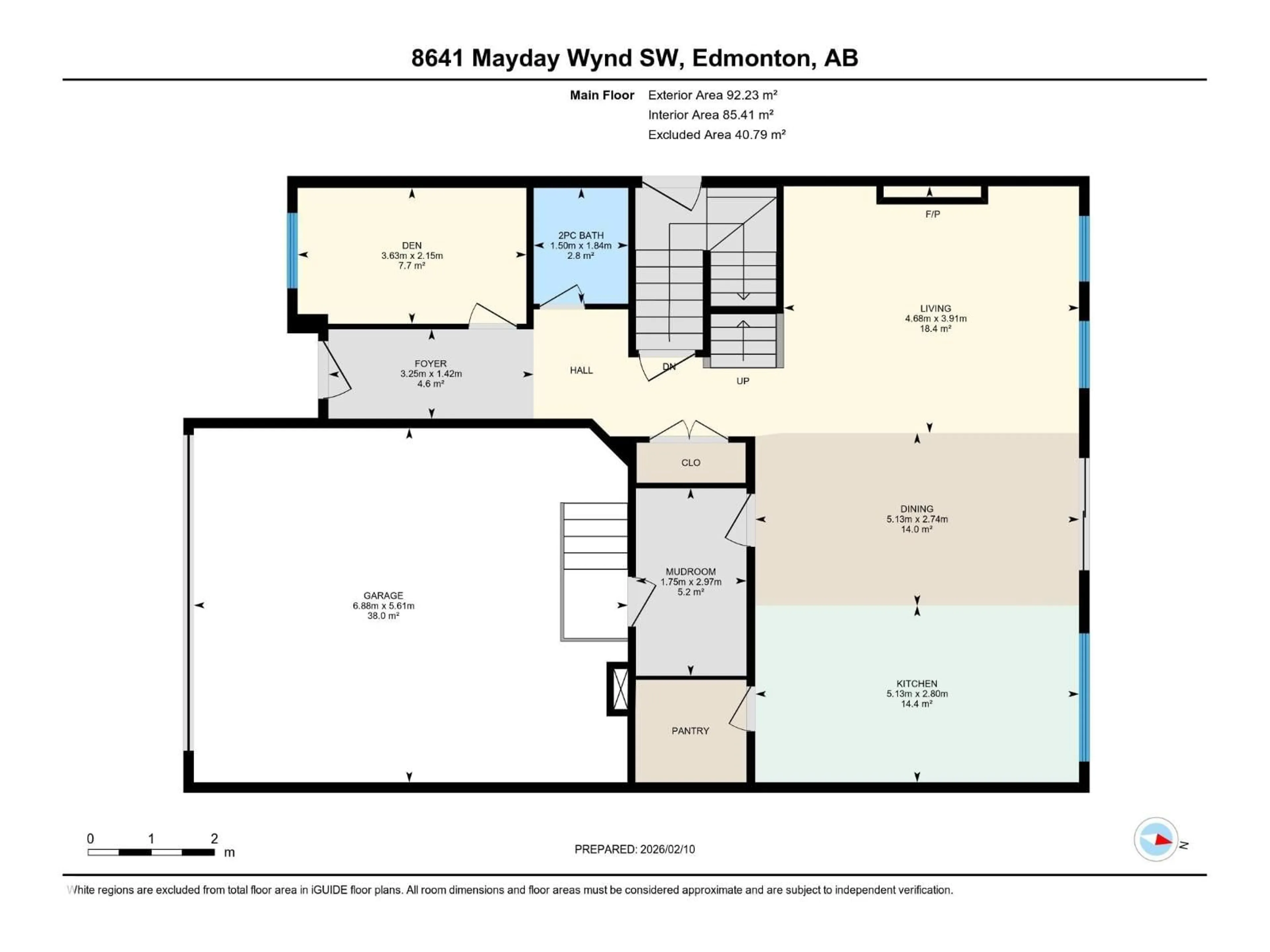Floor plan for SW - 8641 MAYDAY WD, Edmonton Alberta T6X2L1