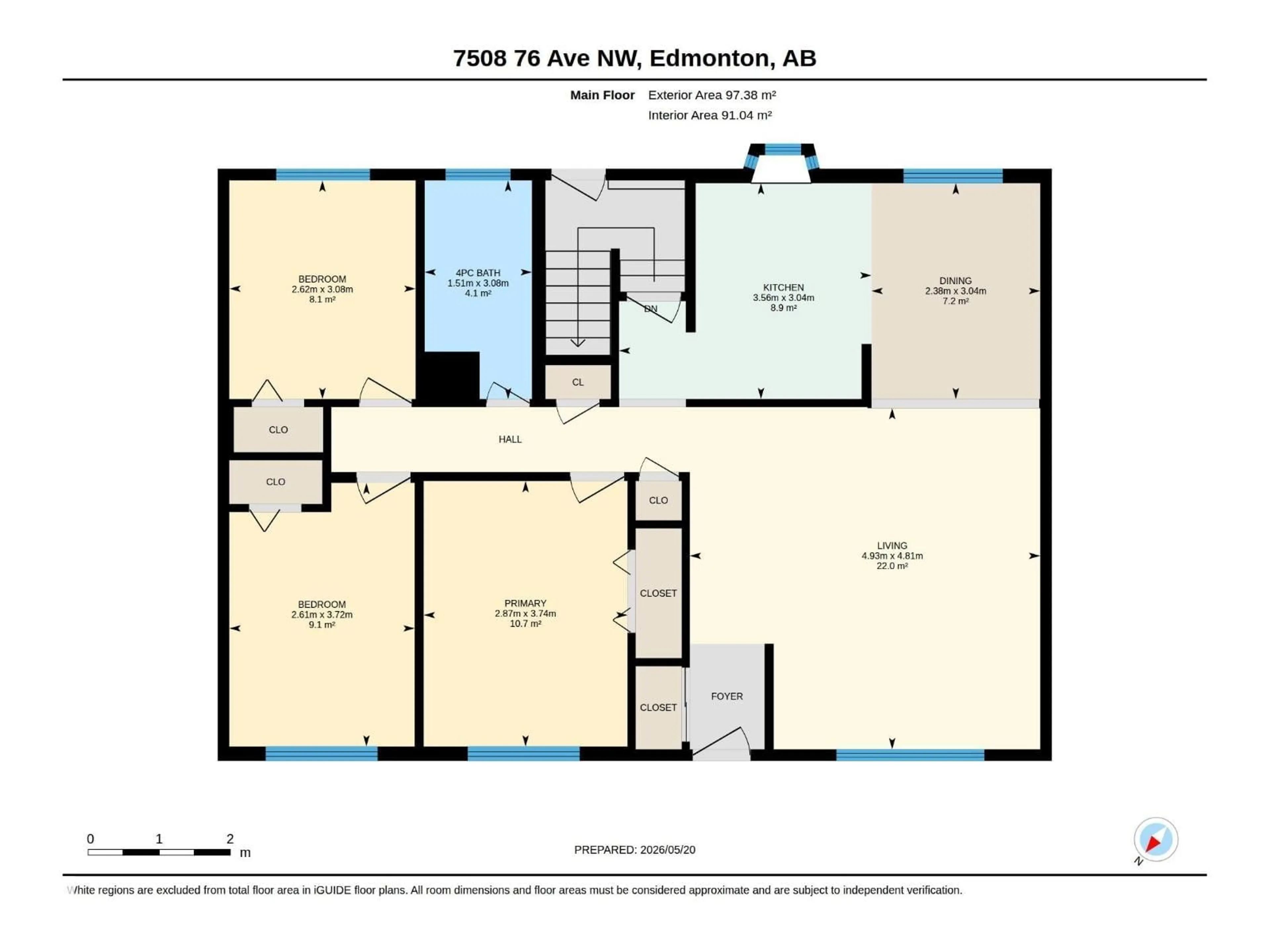 Floor plan for 7508 76 AV, Edmonton Alberta T6C0H4
