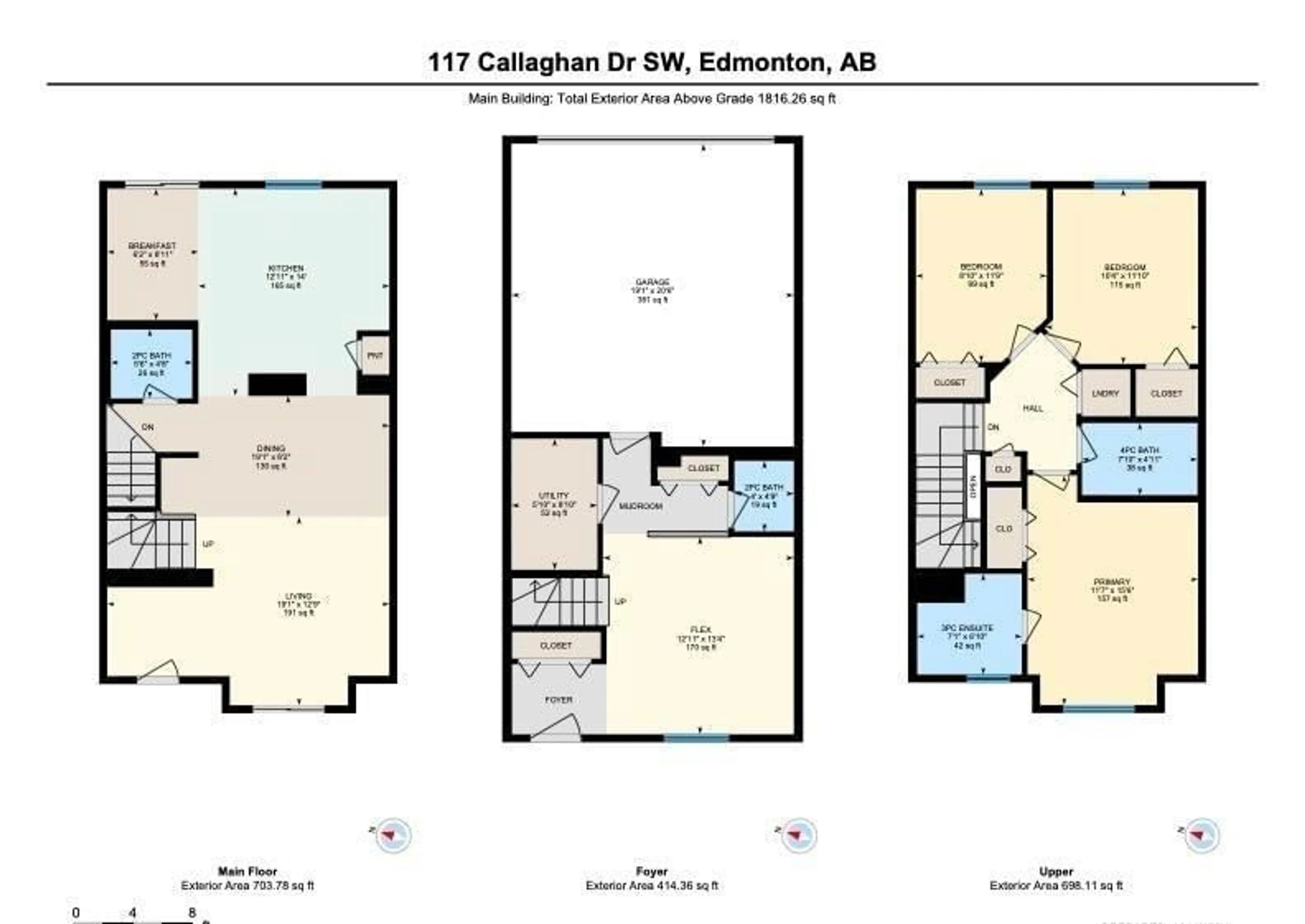 Floor plan for 117 CALLAGHAN DR, Edmonton Alberta T6W0J8