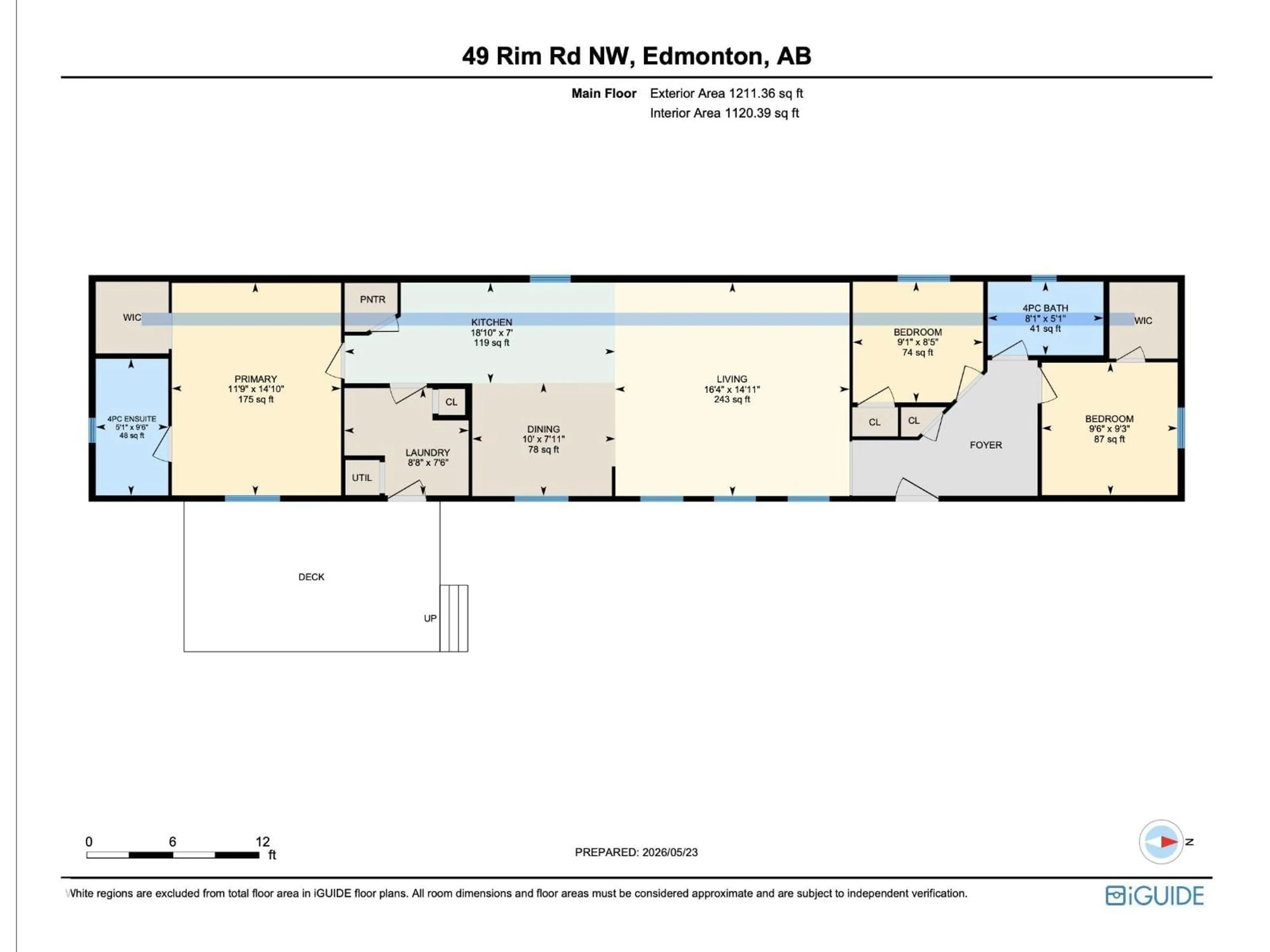Floor plan for 49 RIM RD, Edmonton Alberta T6P1C4