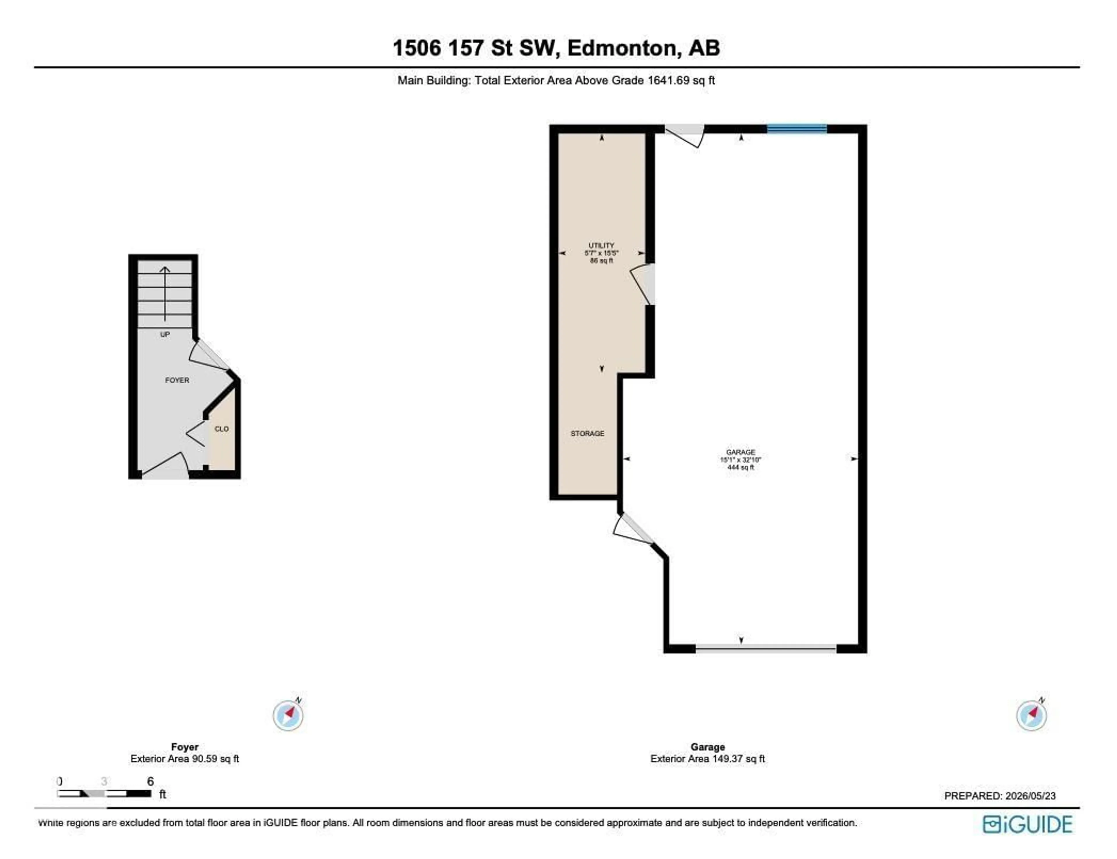 Floor plan for SW - 1506 157 ST, Edmonton Alberta T6W4J8