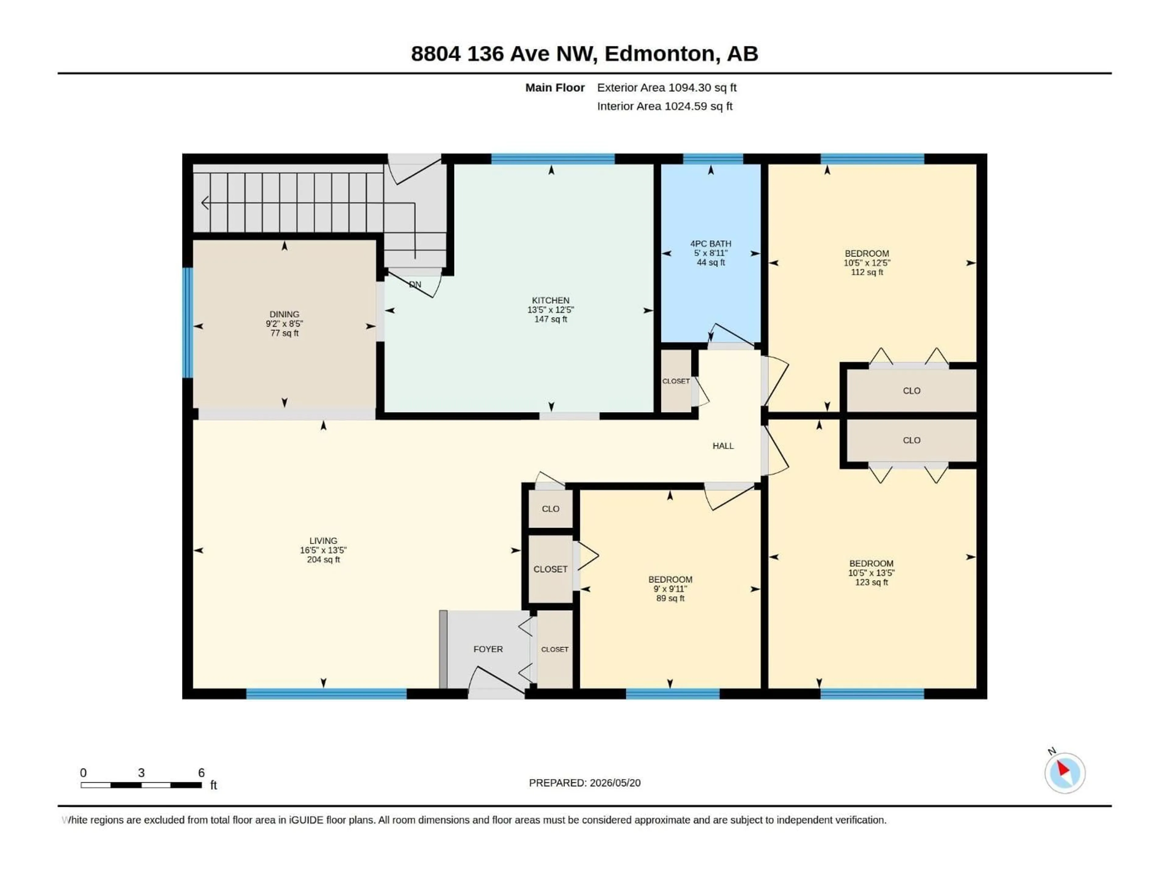 Floor plan for NW - 8804 136 AV, Edmonton Alberta T5E1V4