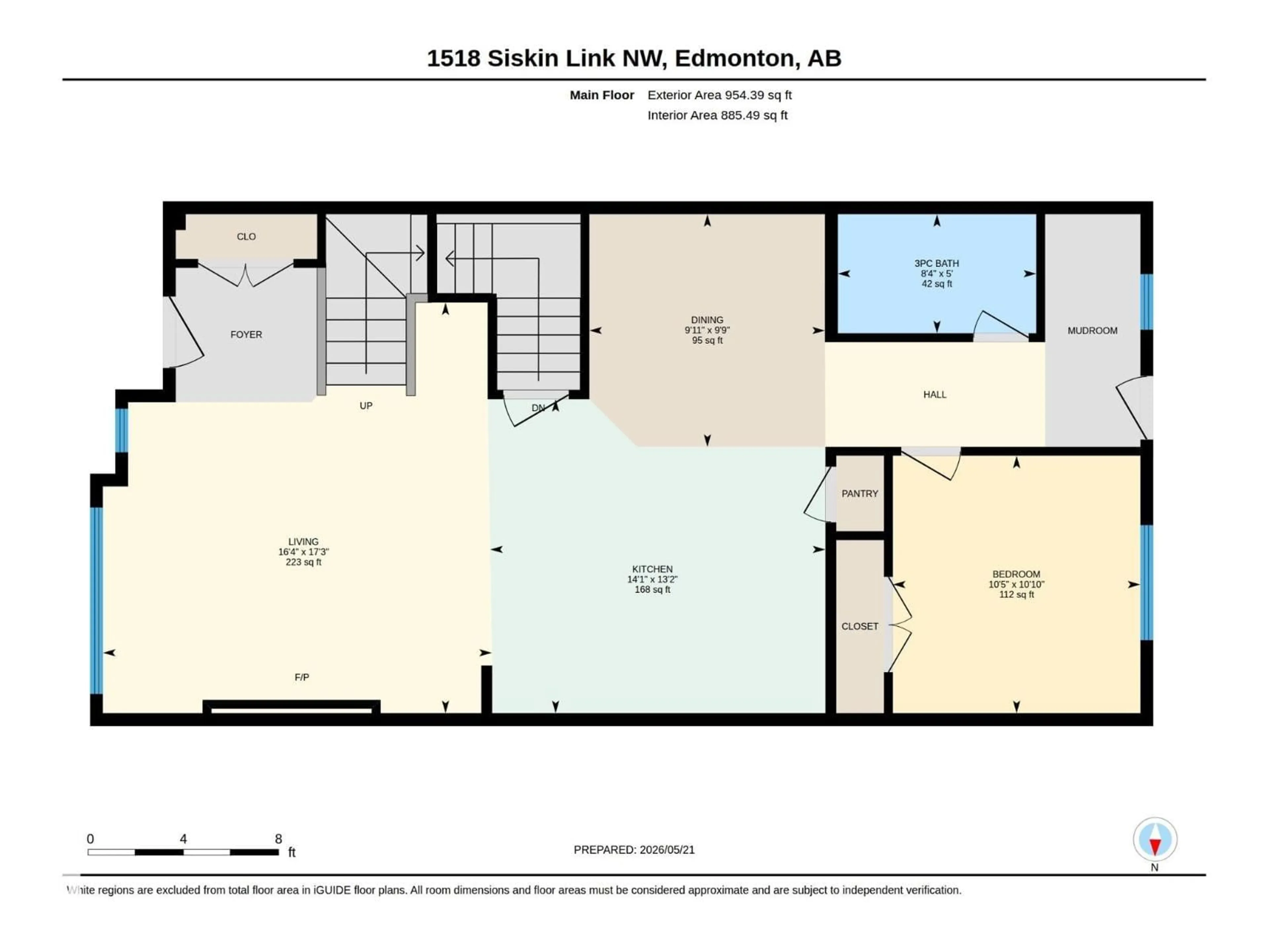 Floor plan for LI NW - 1518 SISKIN LINK, Edmonton Alberta T5S0T9