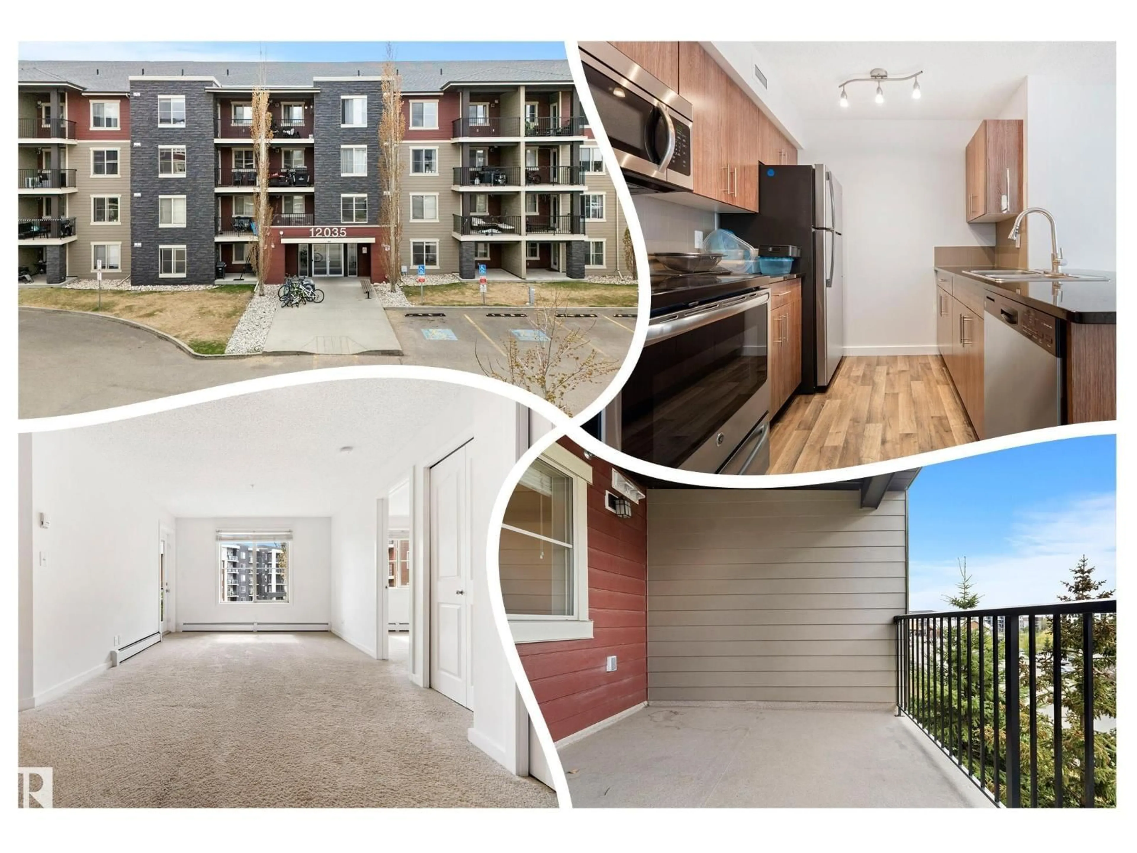 A pic from outside/outdoor area/front of a property/back of a property/a pic from drone, water/lake/river/ocean view for 316 - 12035 22 AV, Edmonton Alberta T6W2X9