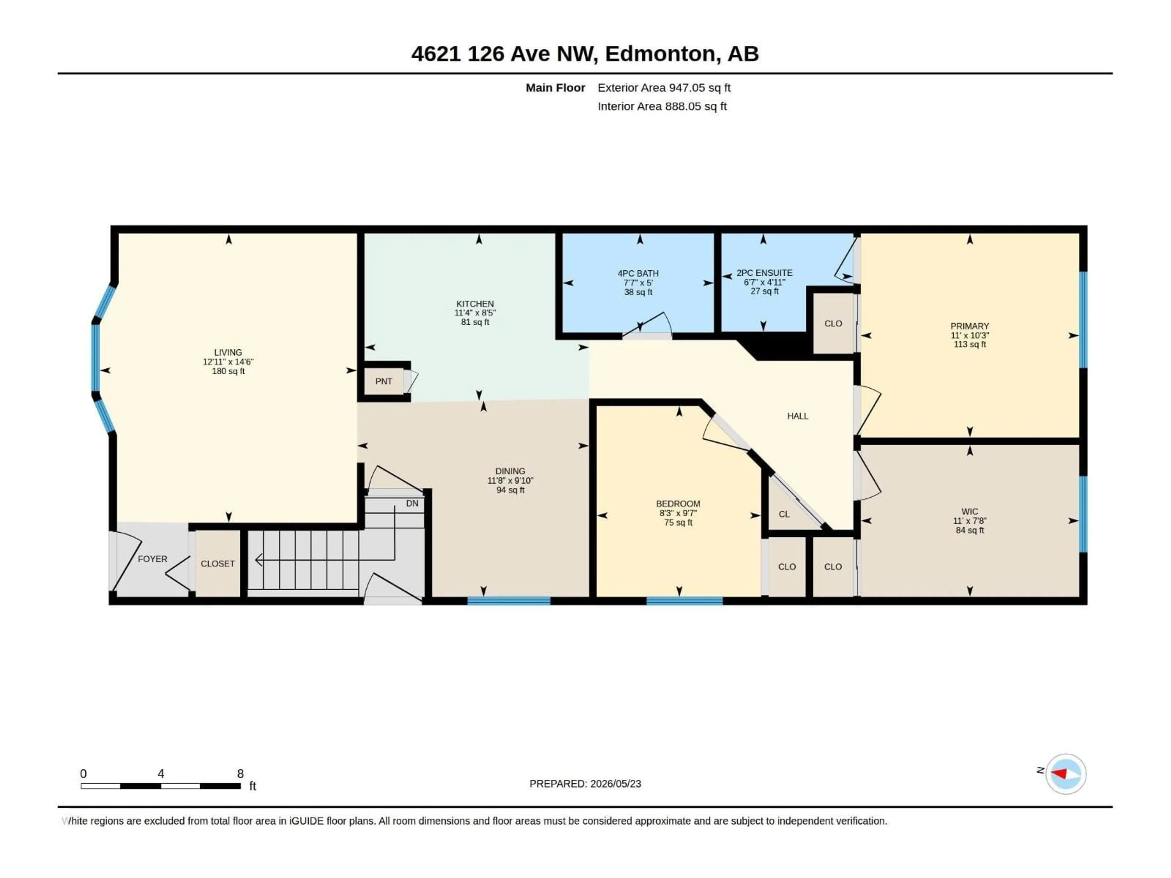 Floor plan for 4621 126 AV, Edmonton Alberta T5A4L1