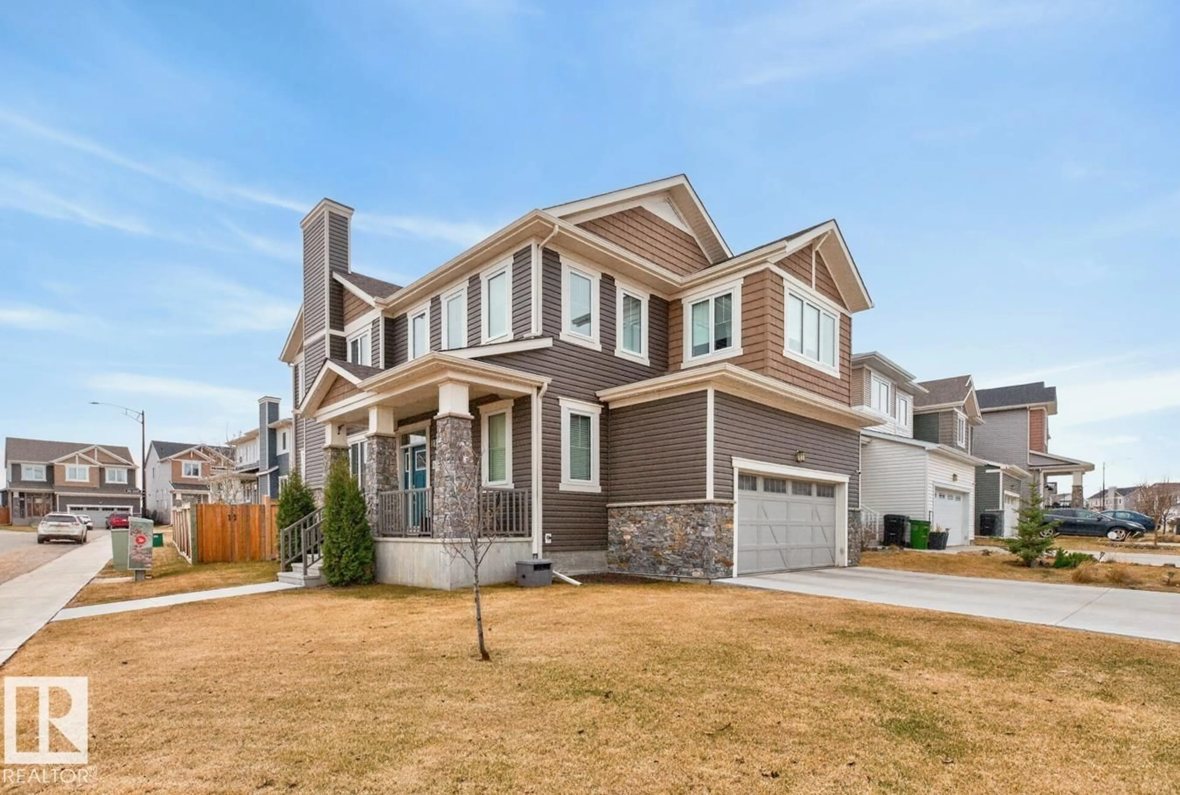 Home with brick exterior material, street for 20023 17A AV, Edmonton Alberta T6M0Y2