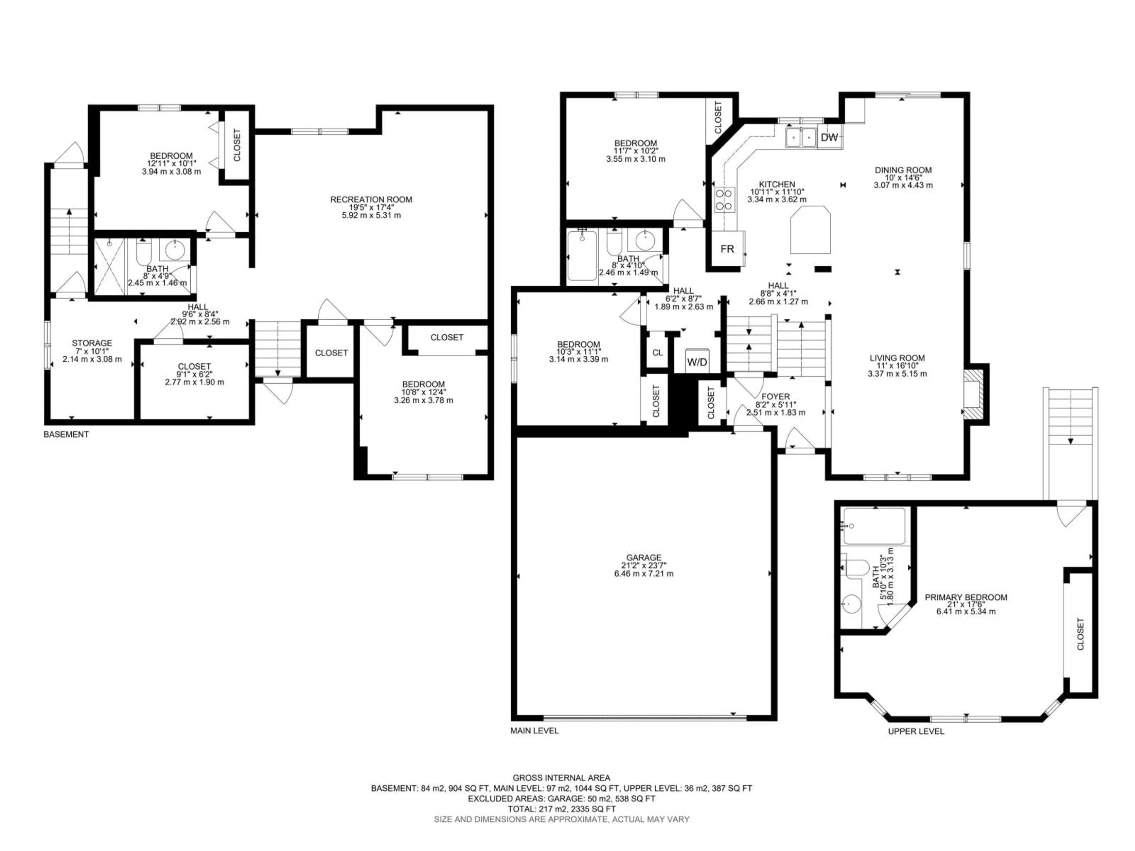 Floor plan for 7565 165A AV, Edmonton Alberta T5Z3P9