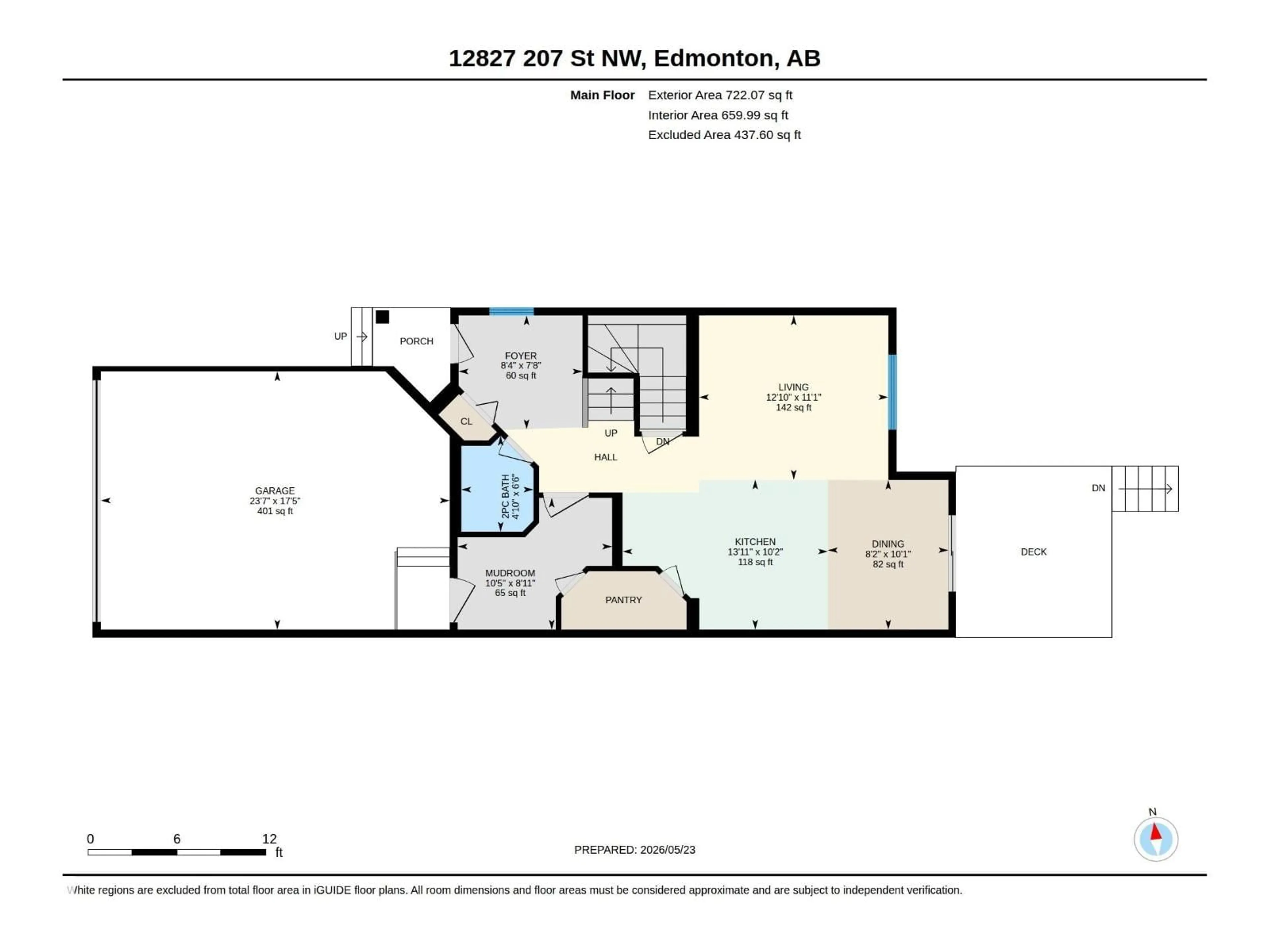 Floor plan for 12827 207 ST, Edmonton Alberta T5S0K2
