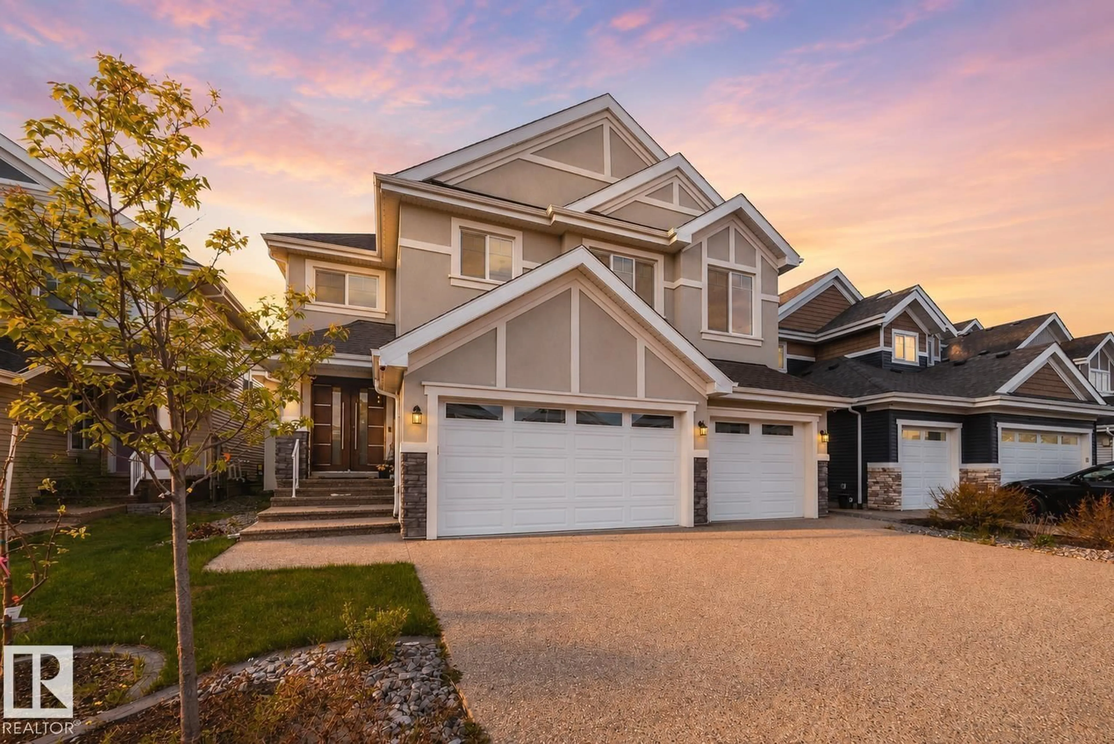 Home with vinyl exterior material, street for 4416 SUZANNA CR, Edmonton Alberta T6X0Y4