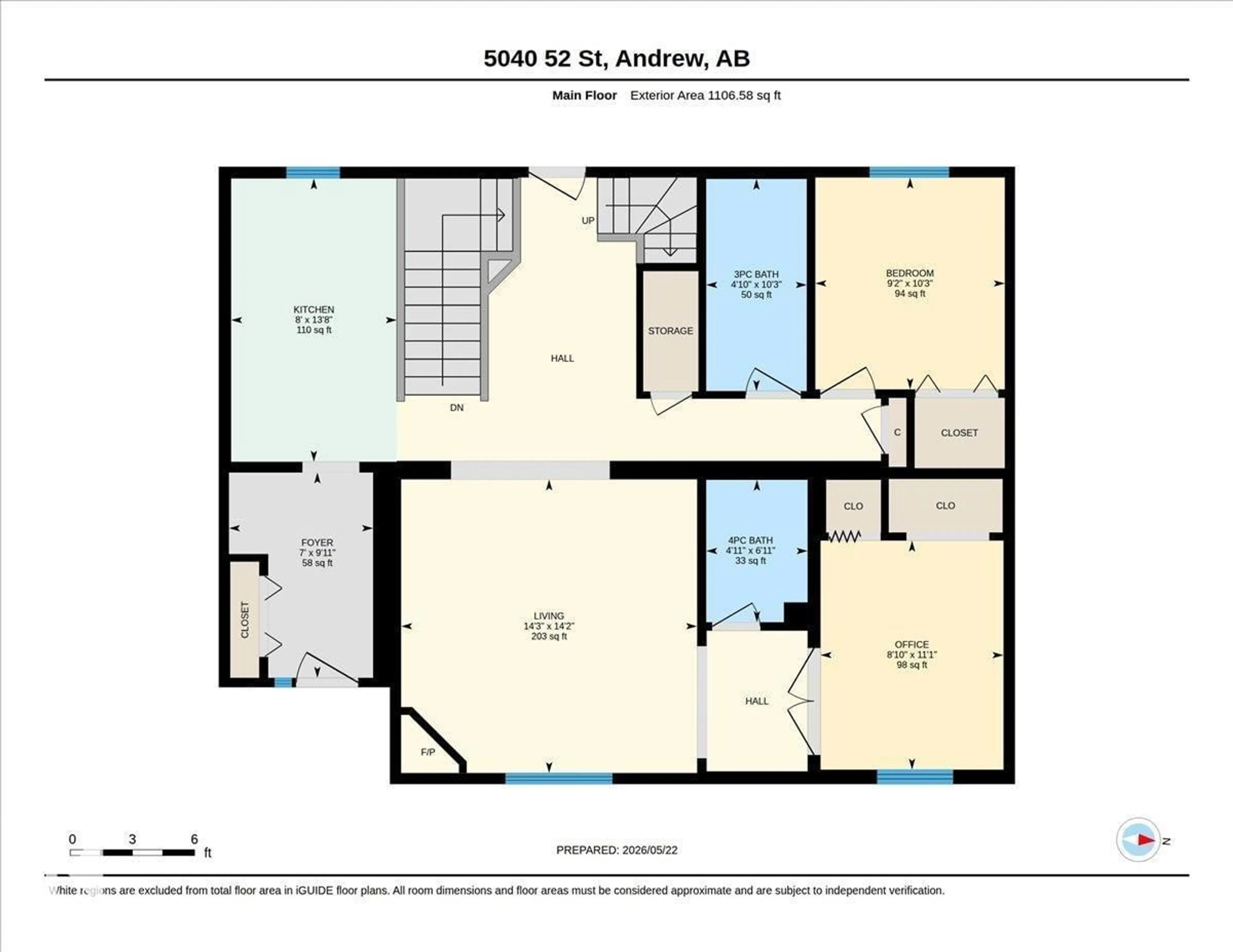 Floor plan for 5040 52 ST, Andrew Alberta T0B0C0