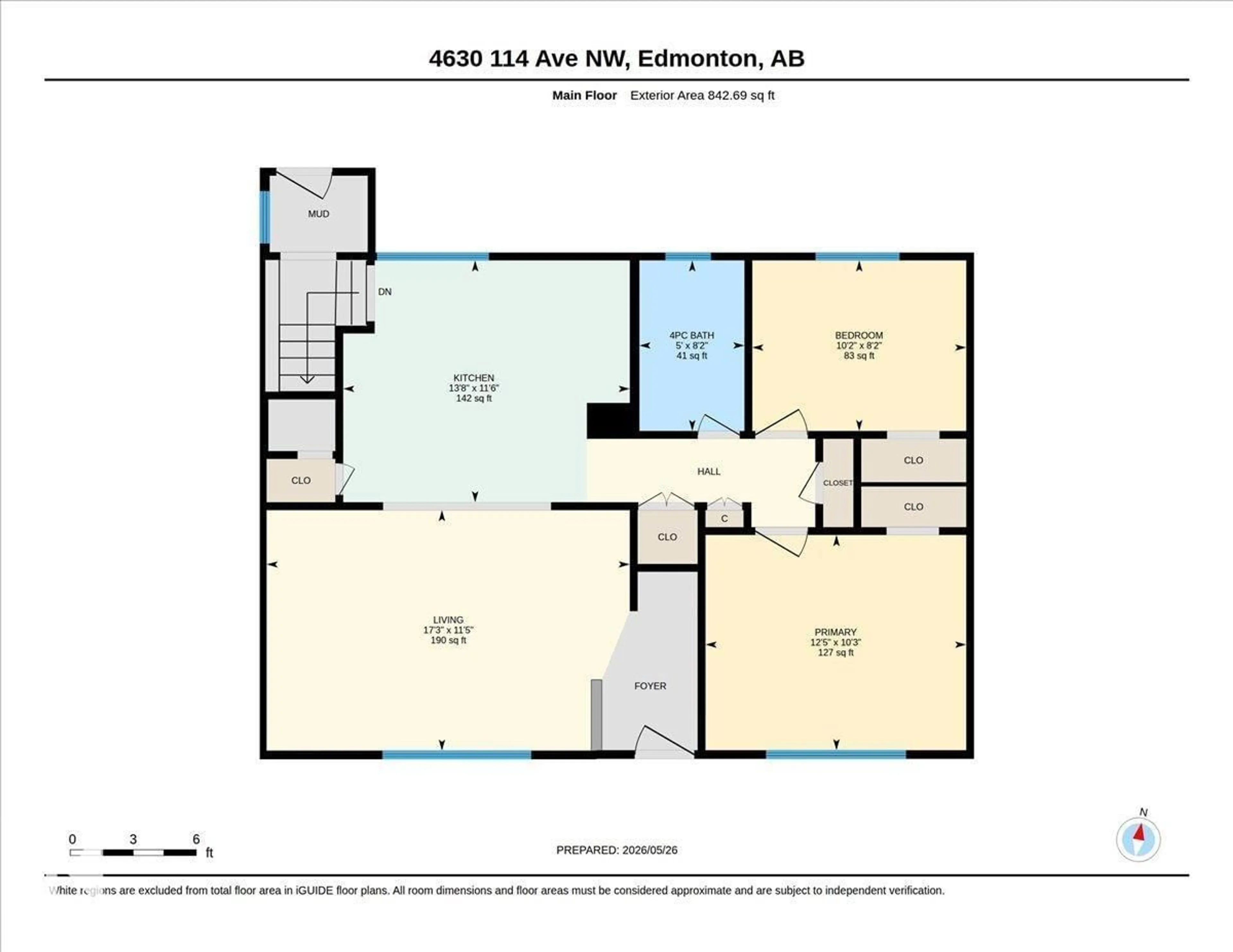 Floor plan for 4630 114 AV, Edmonton Alberta T5W0T5