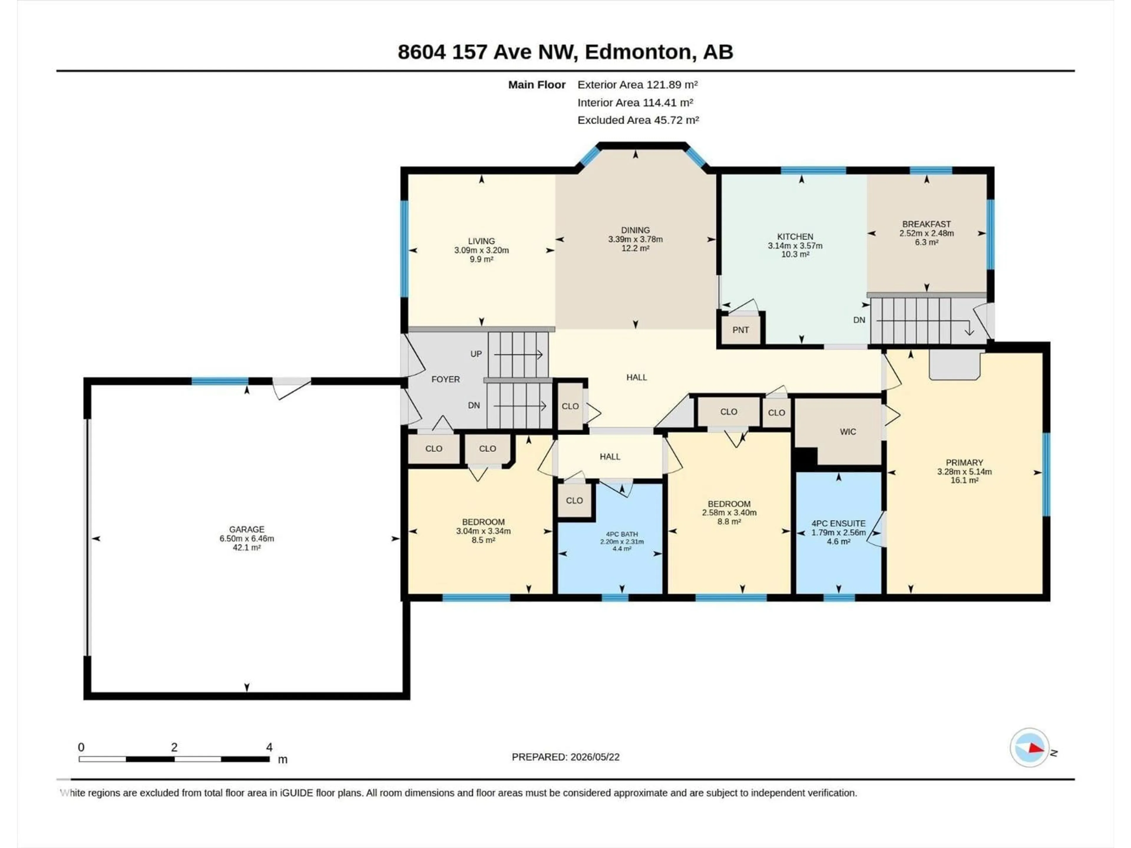 Floor plan for NW - 8604 157 AV, Edmonton Alberta T5Z3B3