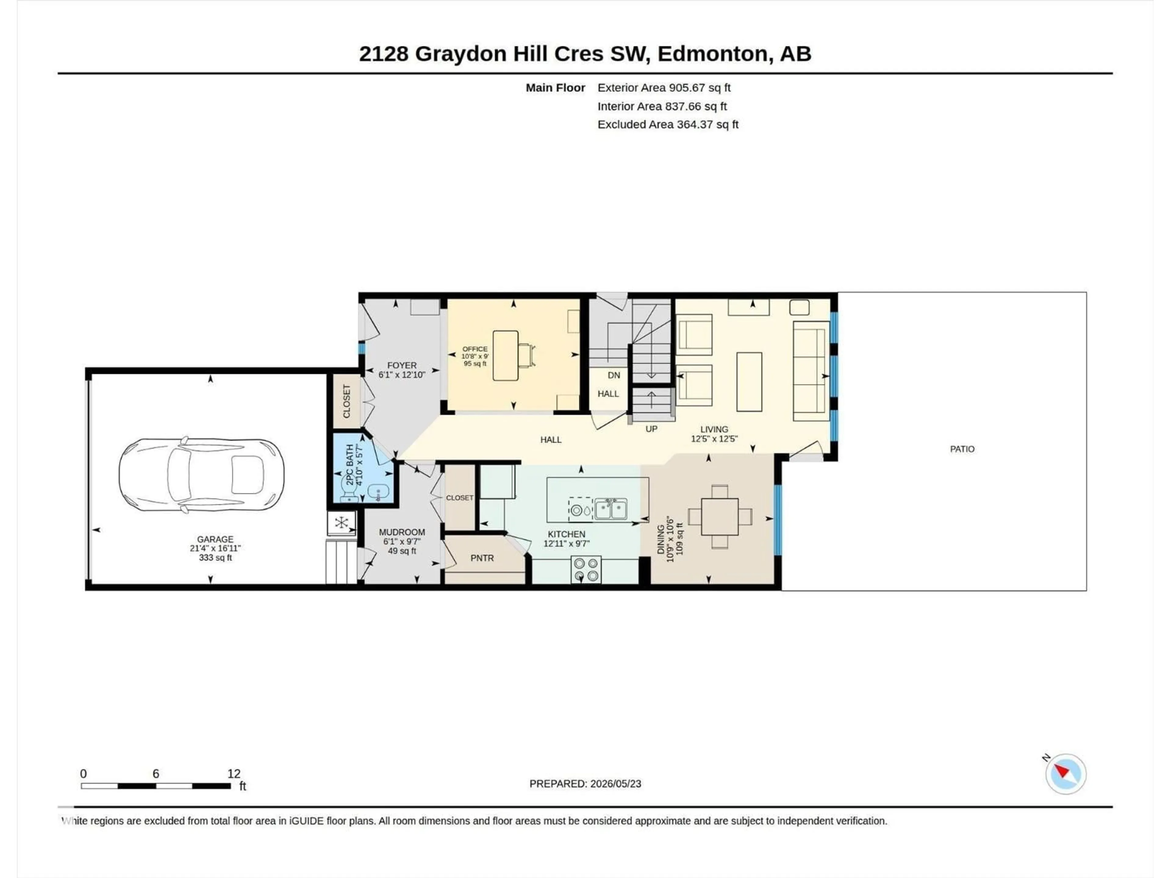 Floor plan for 2128 GRAYDON HILL CR, Edmonton Alberta T6W4K6