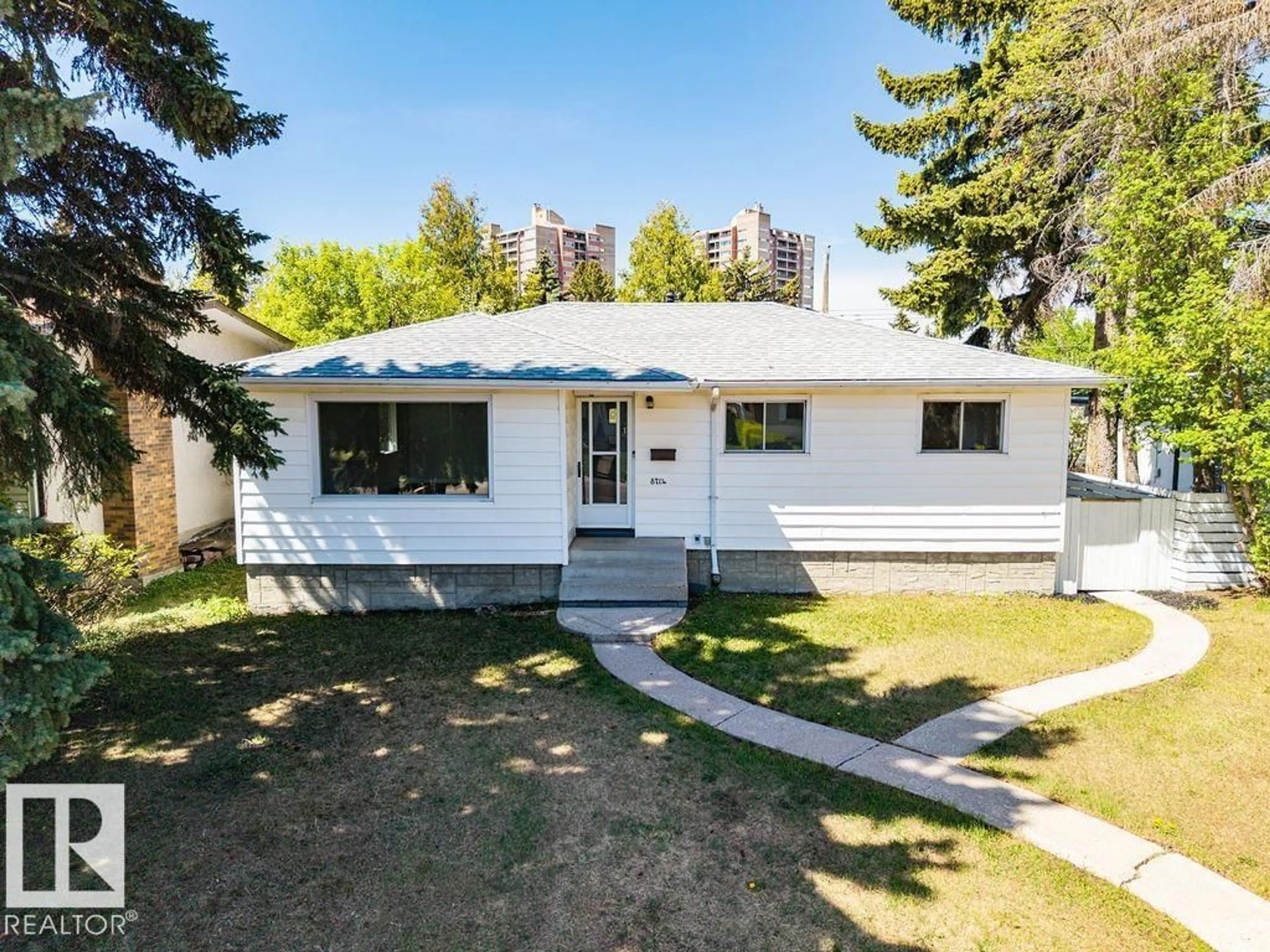 Home with vinyl exterior material, street for 8714 164 ST, Edmonton Alberta T5R2R1
