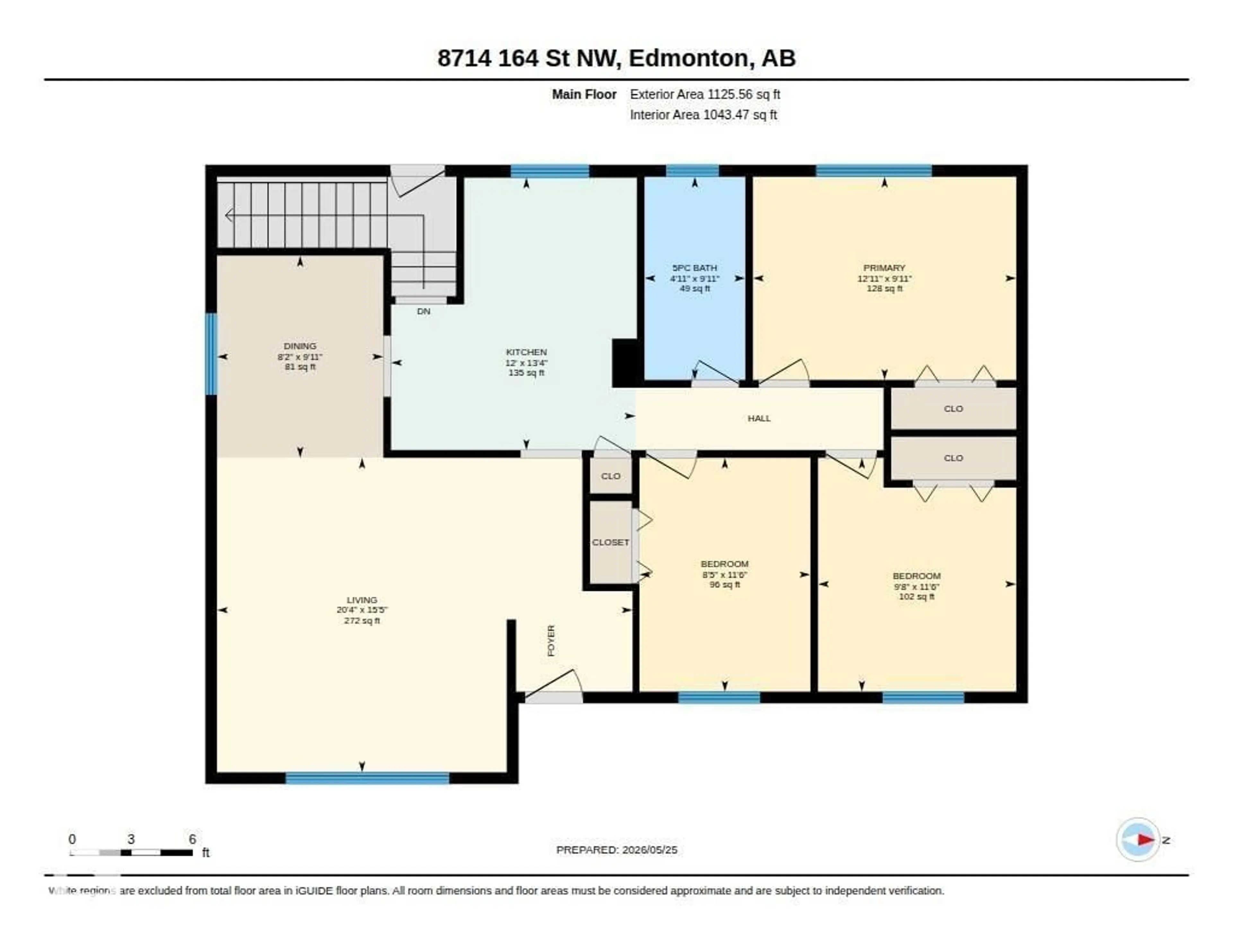 Floor plan for 8714 164 ST, Edmonton Alberta T5R2R1