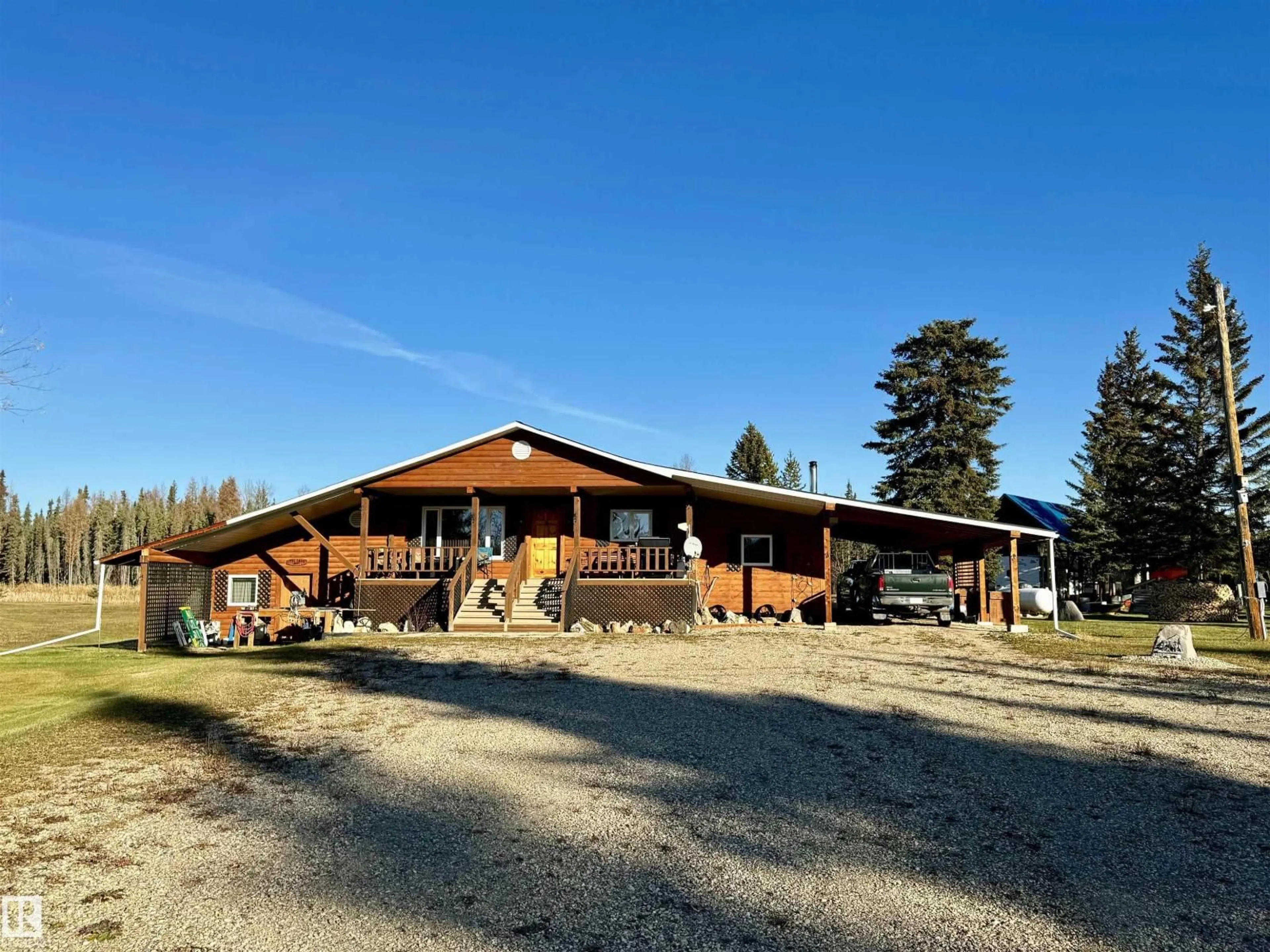 A pic from outside/outdoor area/front of a property/back of a property/a pic from drone, unknown for 8402 TOWNSHIP 503, Rural Brazeau County Alberta T7A2A3