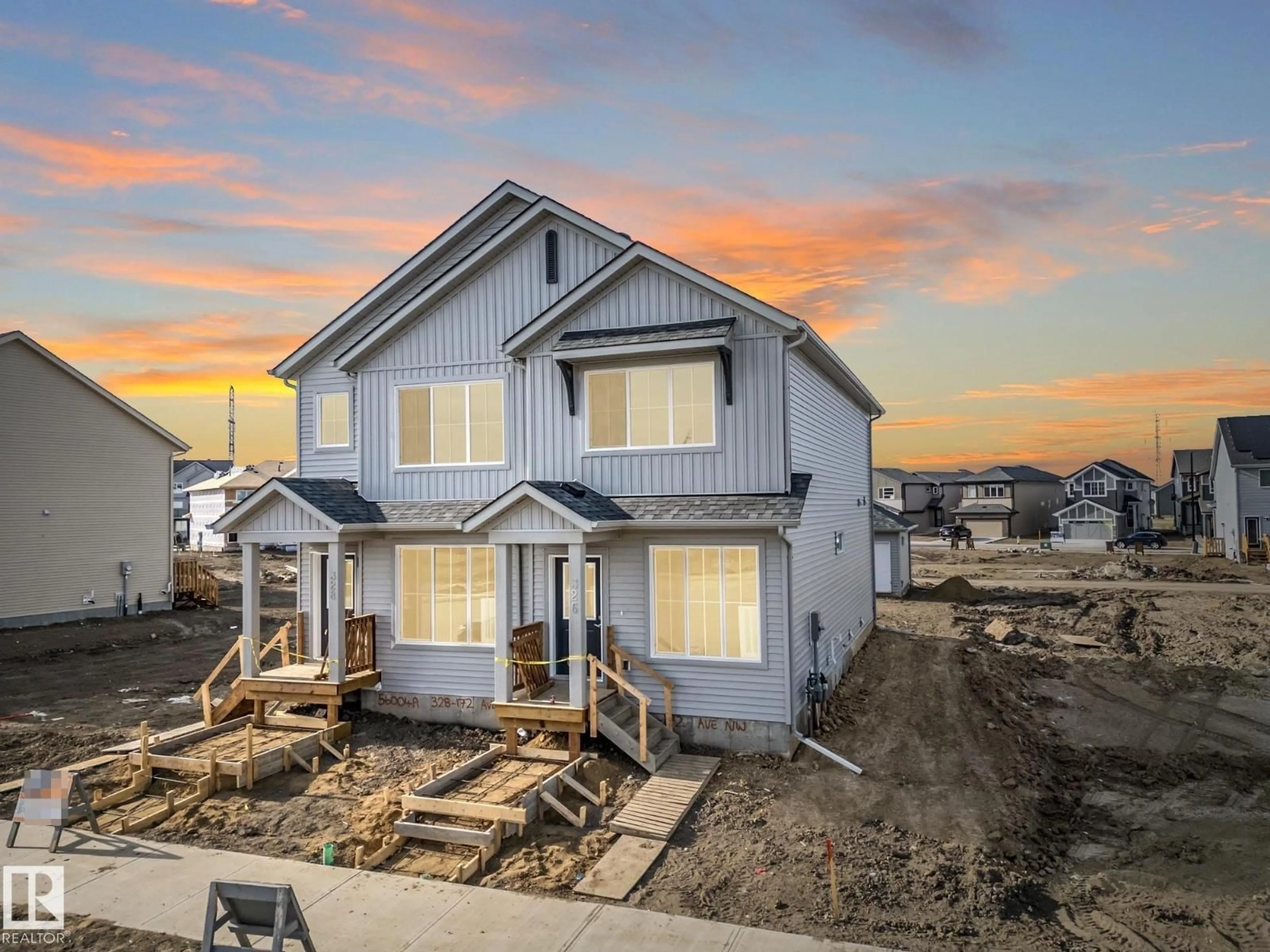 A pic from outside/outdoor area/front of a property/back of a property/a pic from drone, street for 326 172 AV, Edmonton Alberta T5Y4G8