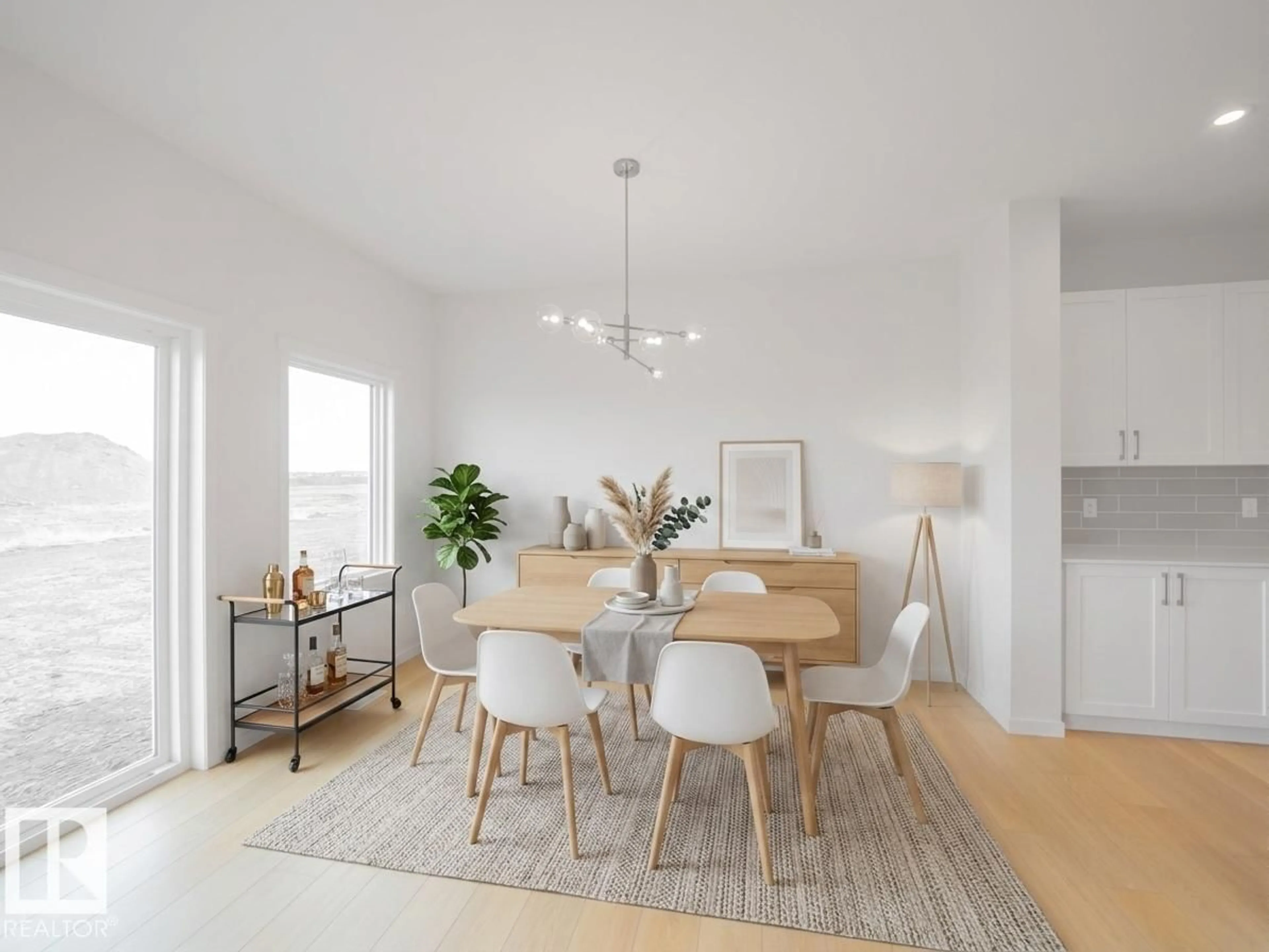 Dining room, wood/laminate floor for 6965 176A AV, Edmonton Alberta T5Z0X8