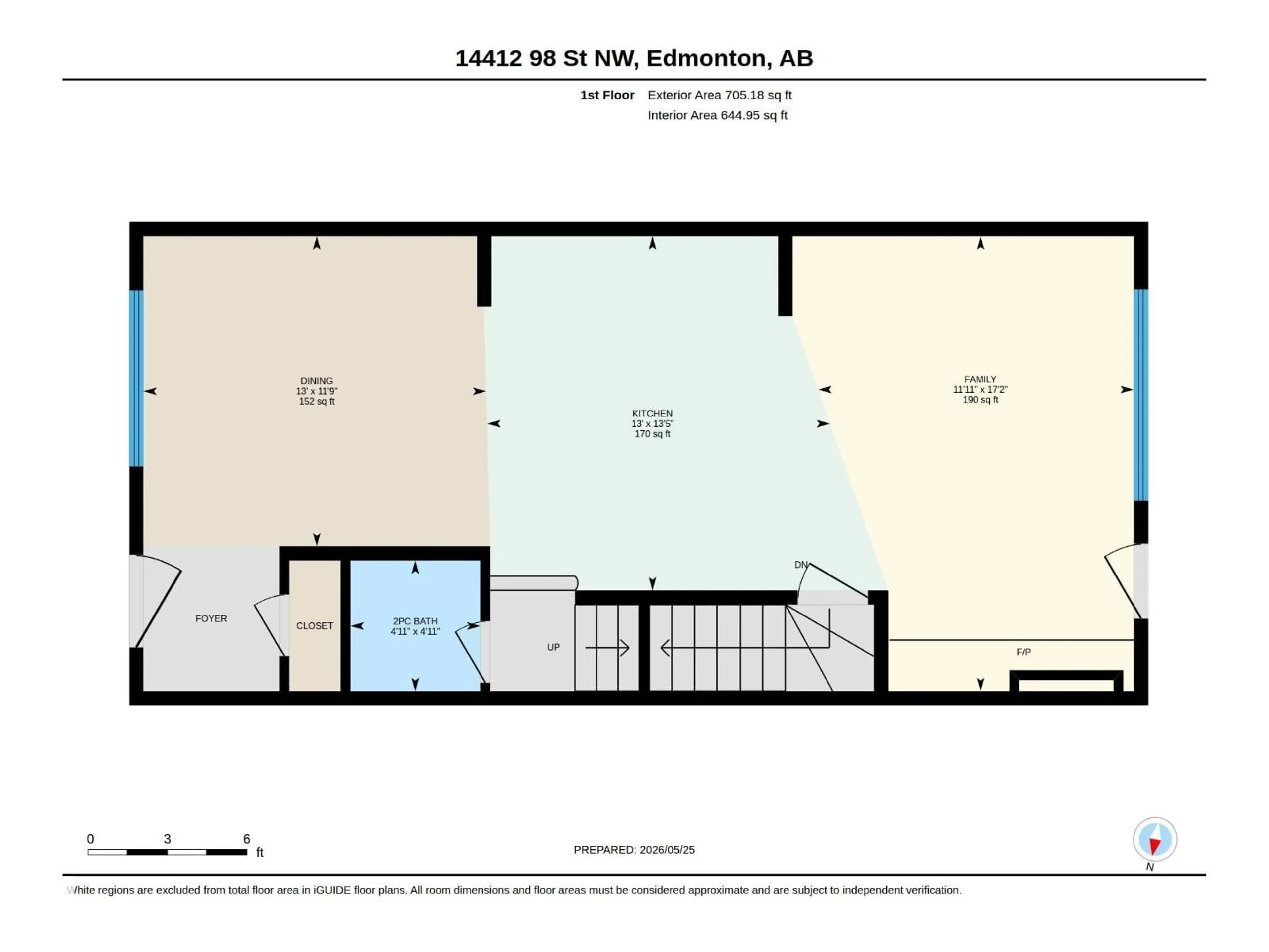Floor plan for 14412 98 ST, Edmonton Alberta T5E6M9