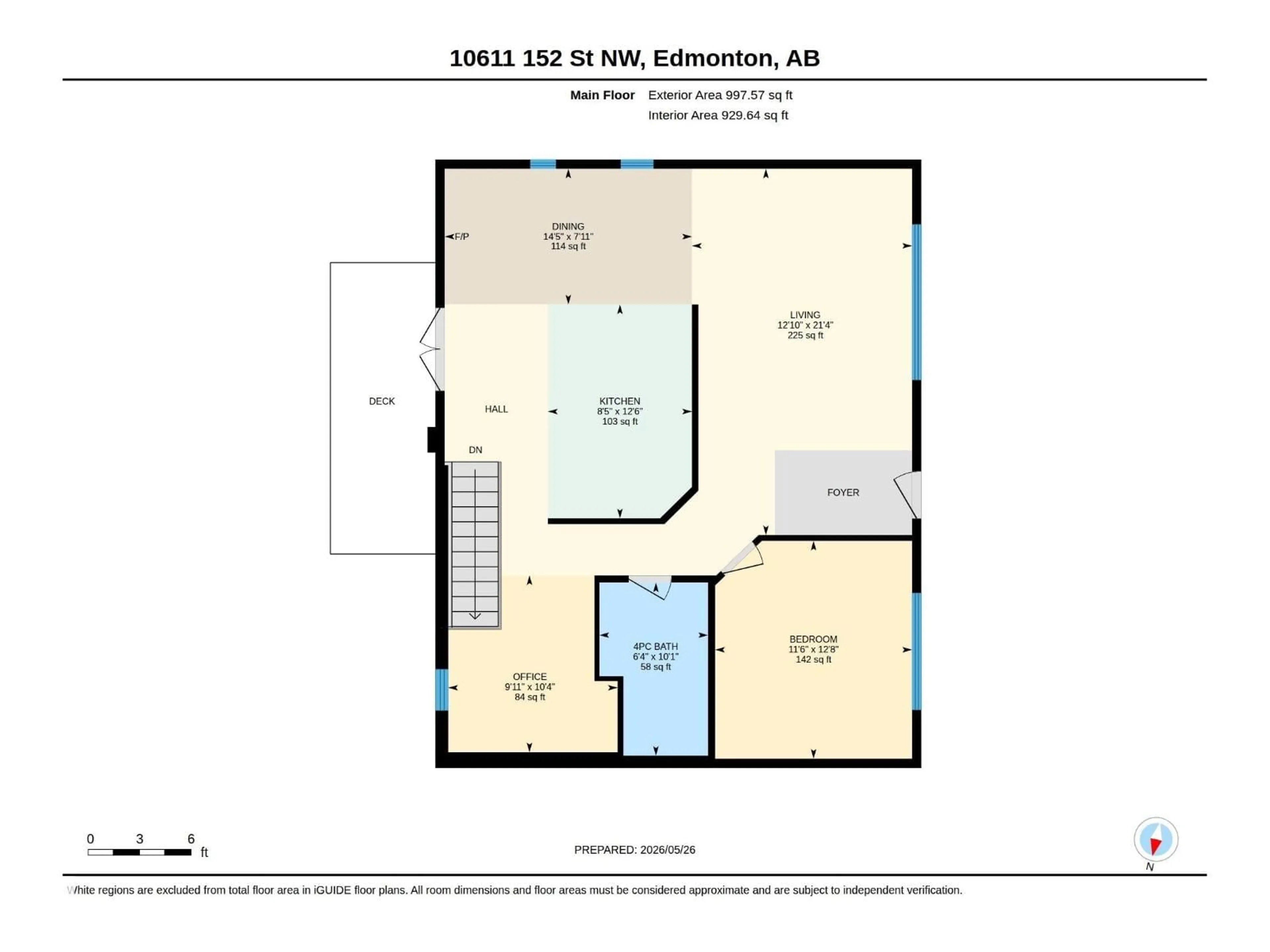 Floor plan for NW - 10611 152 ST, Edmonton Alberta T5P1Z1