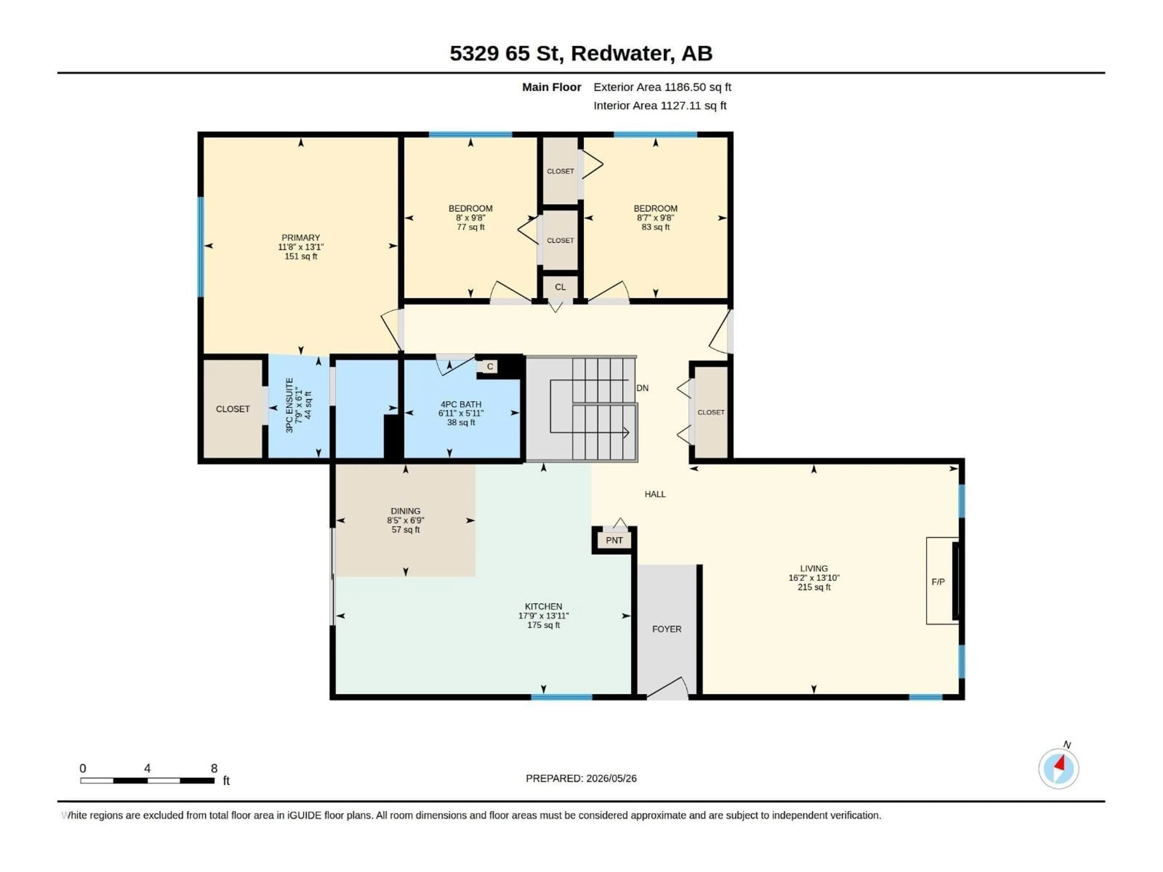 Floor plan for 5329 65 ST, Redwater Alberta T0A2W0