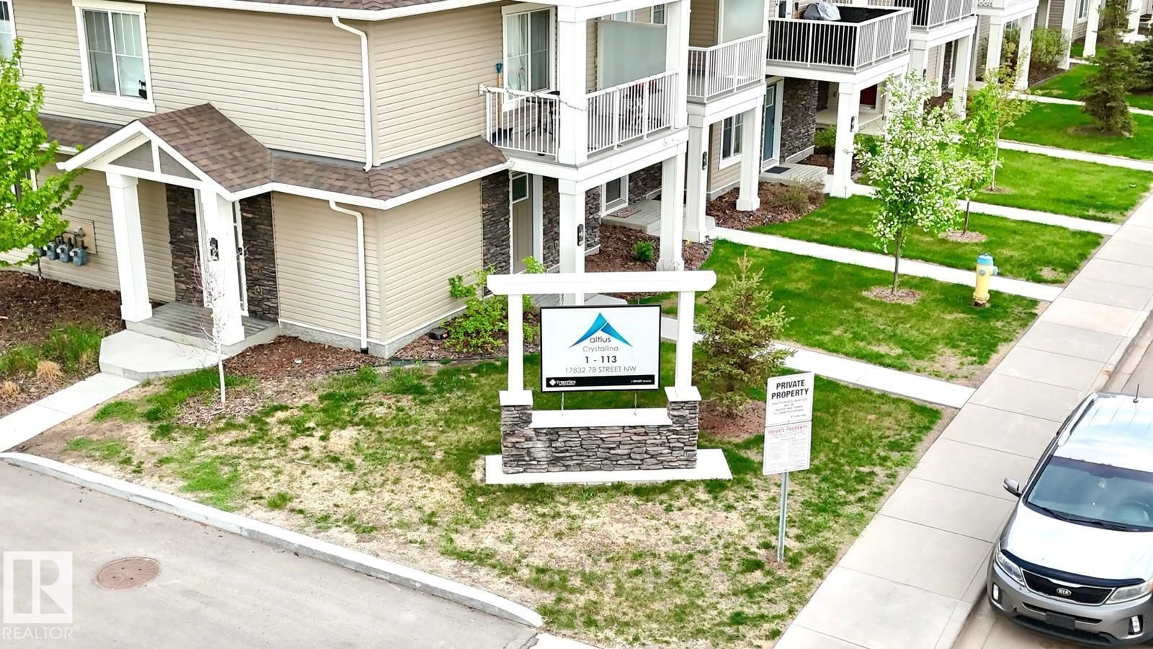 A pic from outside/outdoor area/front of a property/back of a property/a pic from drone, mountain view for 67 17832 78 ST NW, Edmonton Alberta T5Z0P7