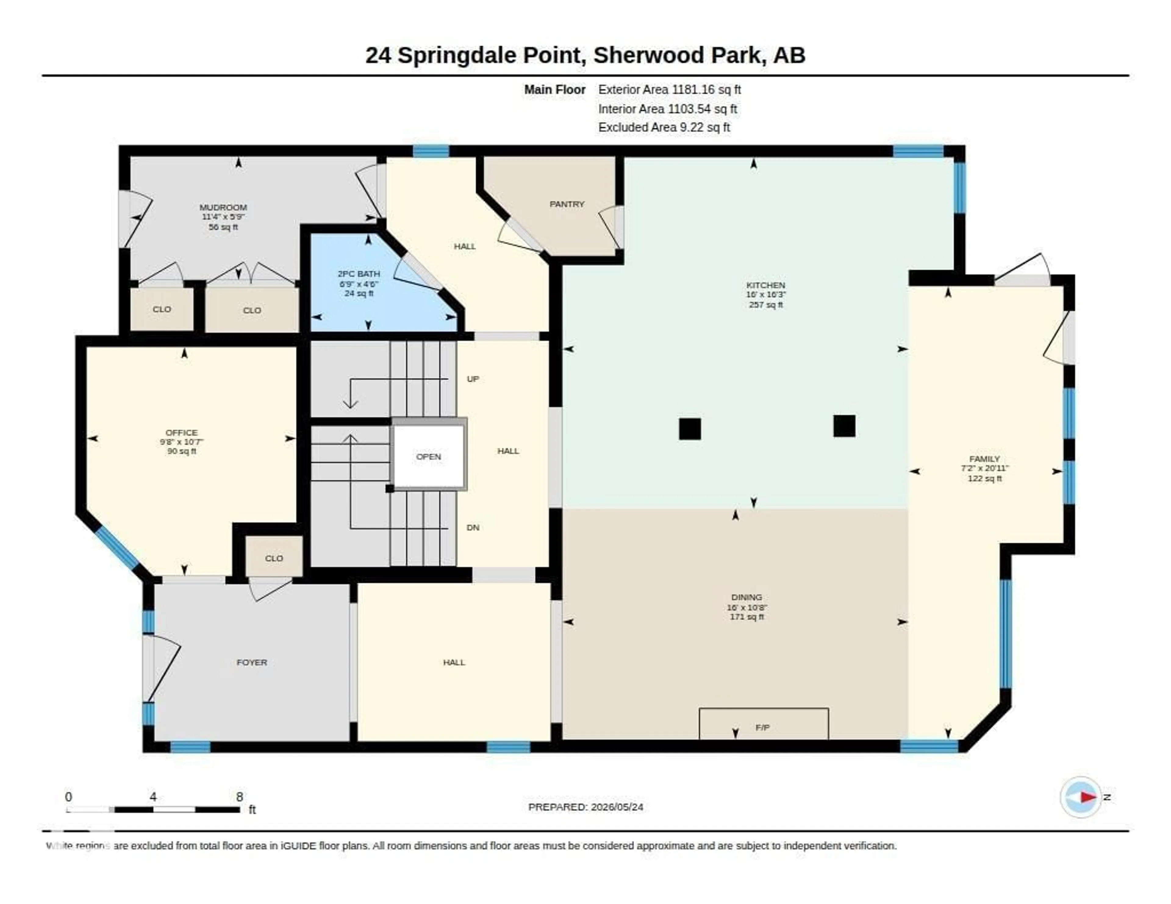 Floor plan for 24 SPRINGDALE, Sherwood Park Alberta T8H0S3