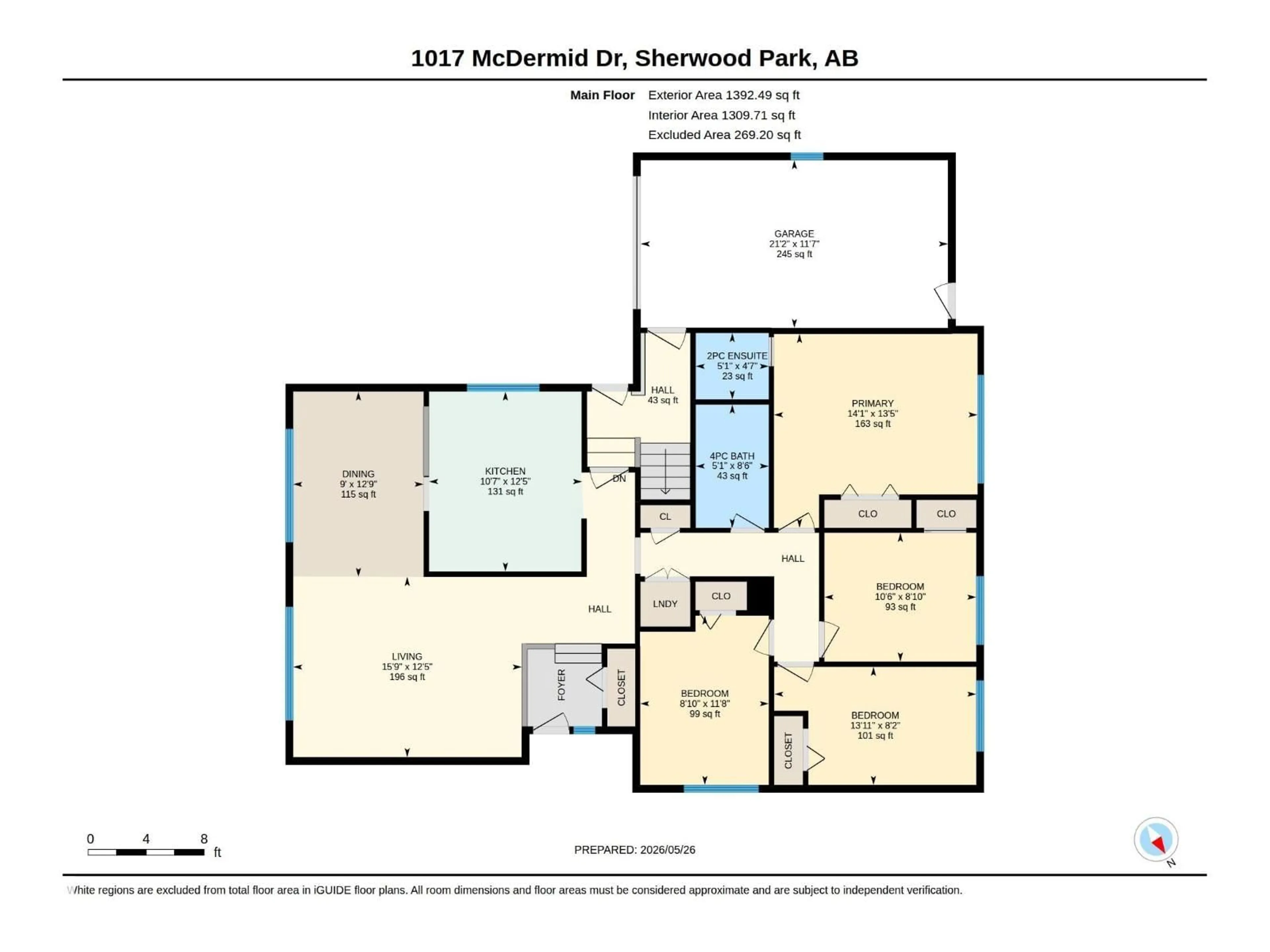 Floor plan for 1017 MCDERMID DR, Sherwood Park Alberta T8A1B7