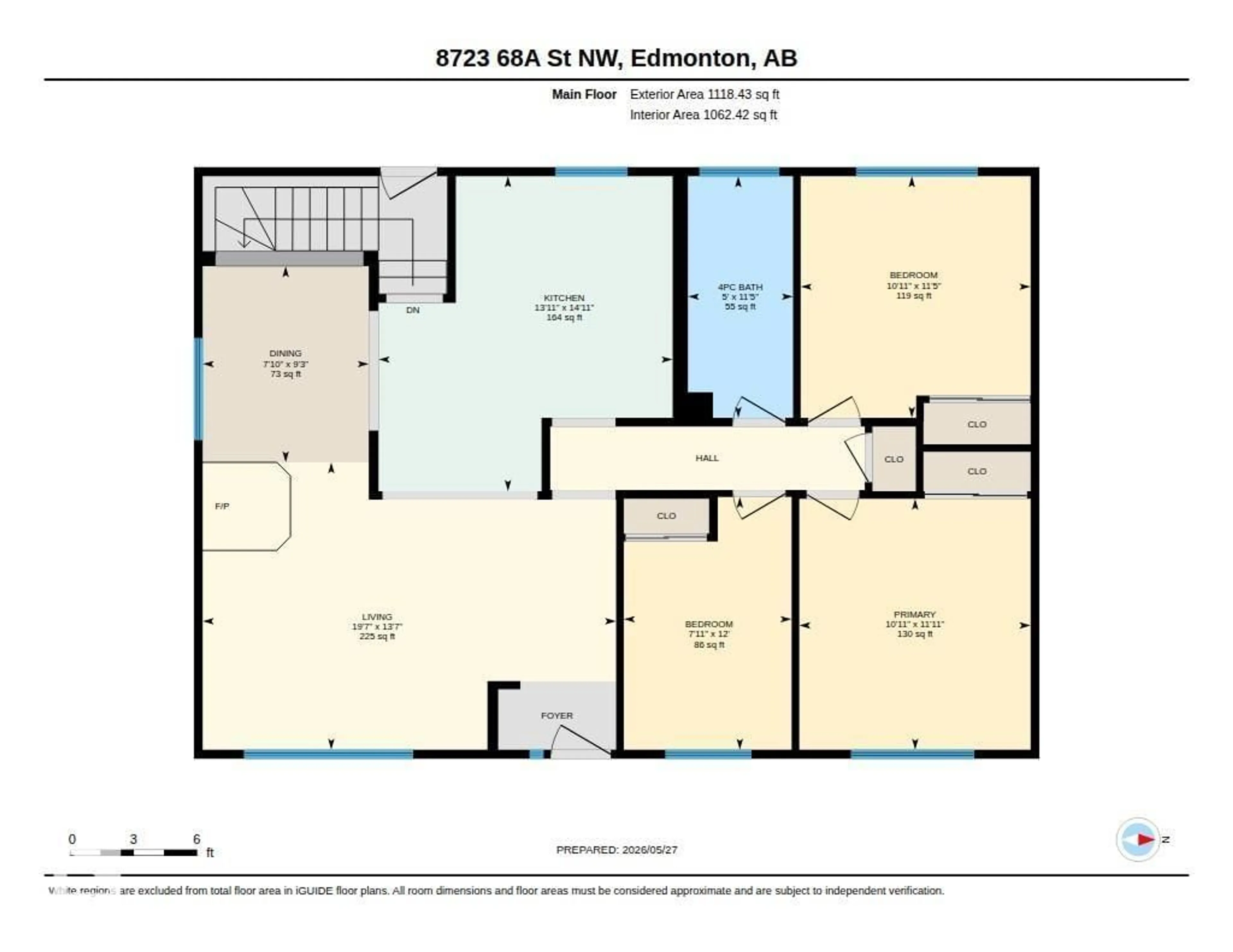 Floor plan for 8723 68A ST, Edmonton Alberta T6B1T6