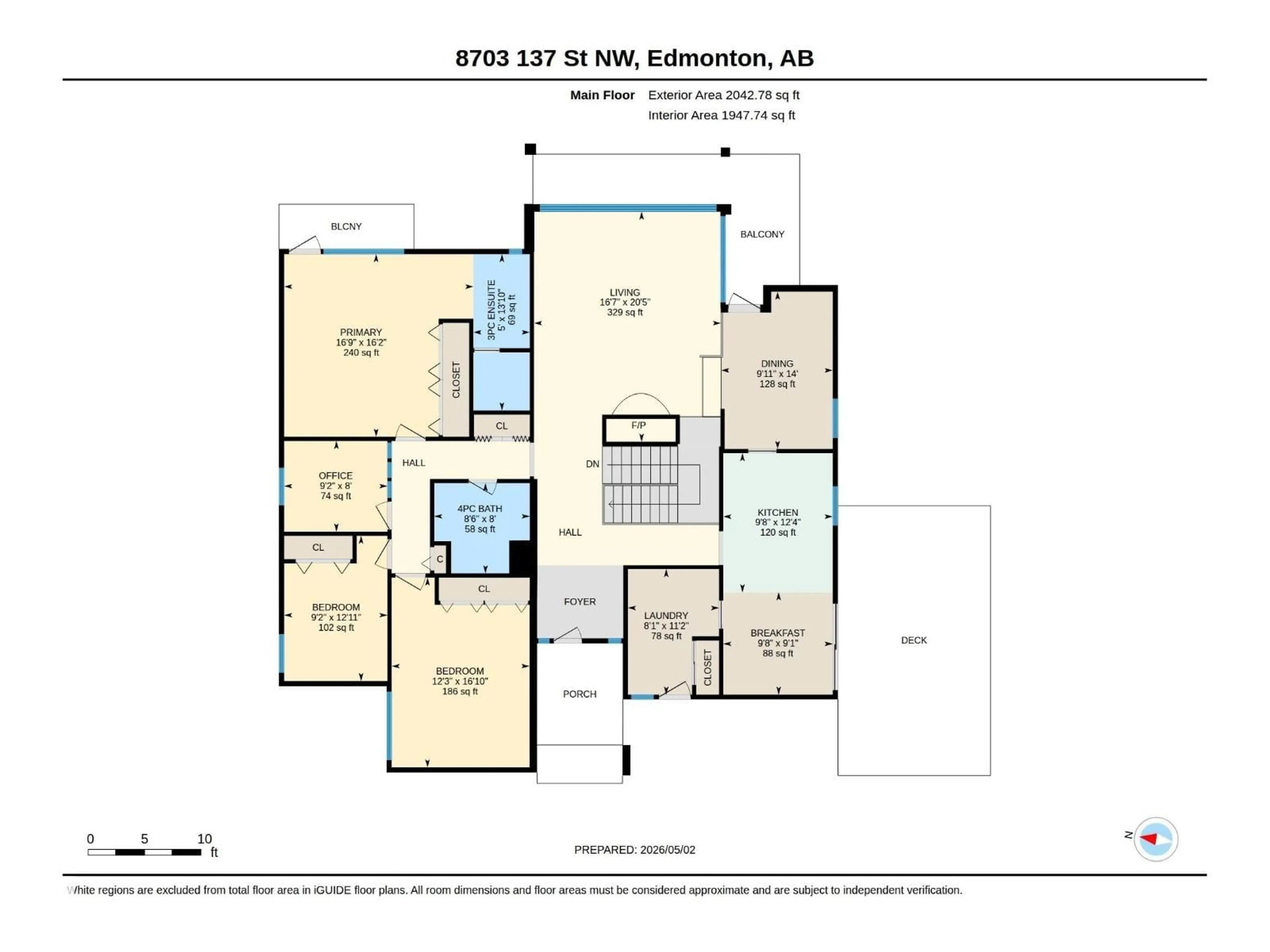 Floor plan for 8703 137 ST, Edmonton Alberta T5R0C5