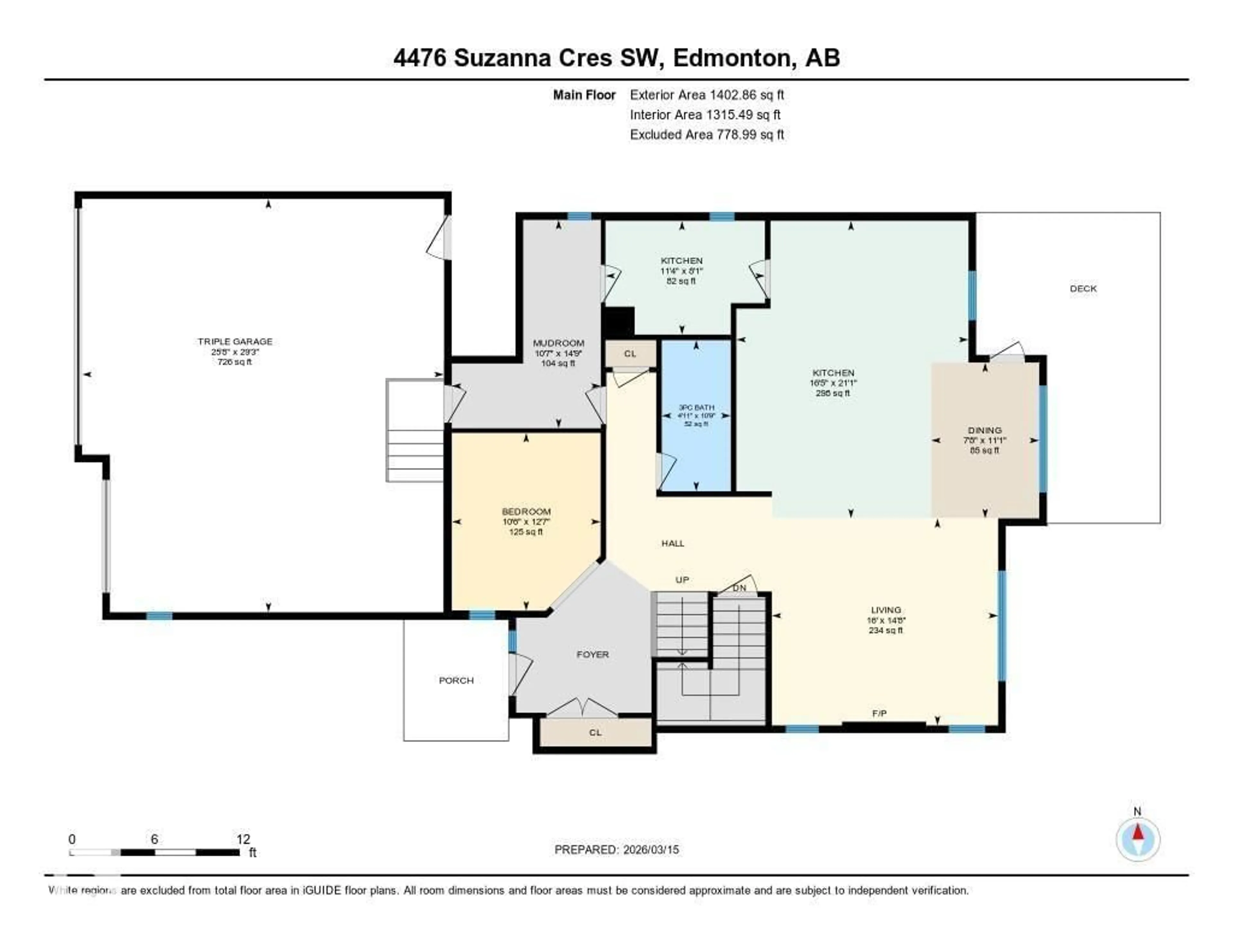Floor plan for 4476 SUZANNA CR, Edmonton Alberta T6X0Y5